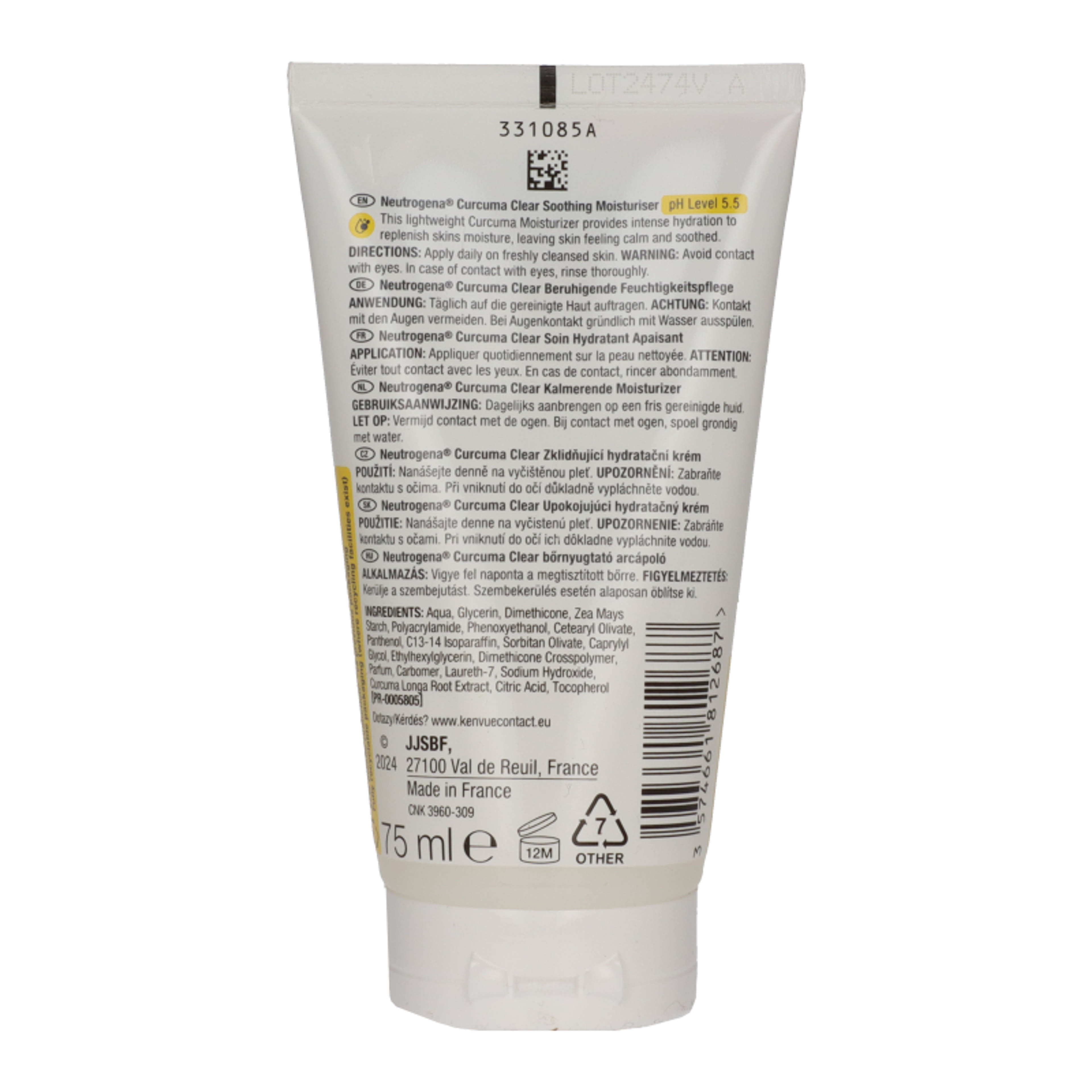 Neutrogena Curcuma Clear nyugtató arckrém - 75 mé-3