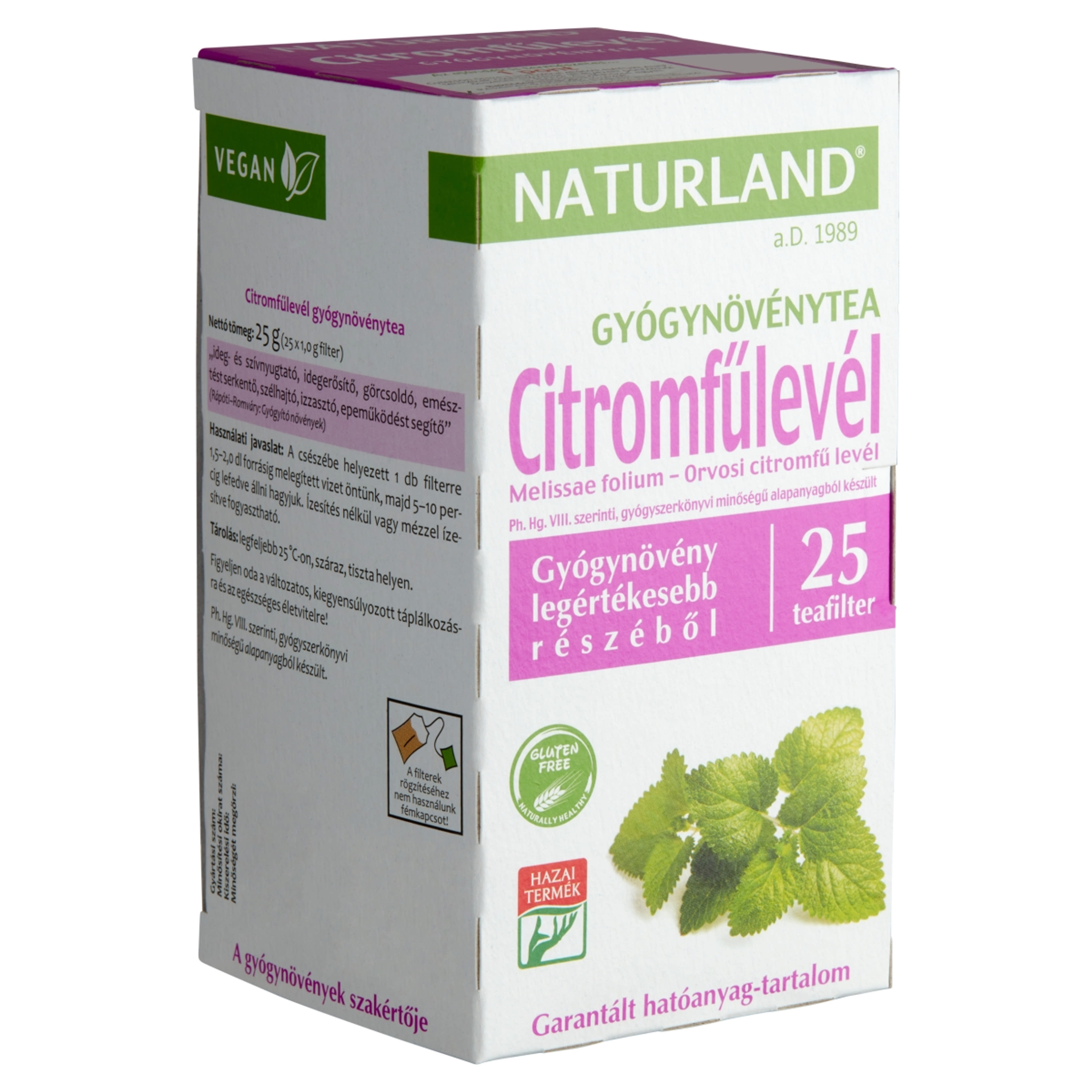 Naturland Citromfűlevél tea filteres - 25x1 g-2