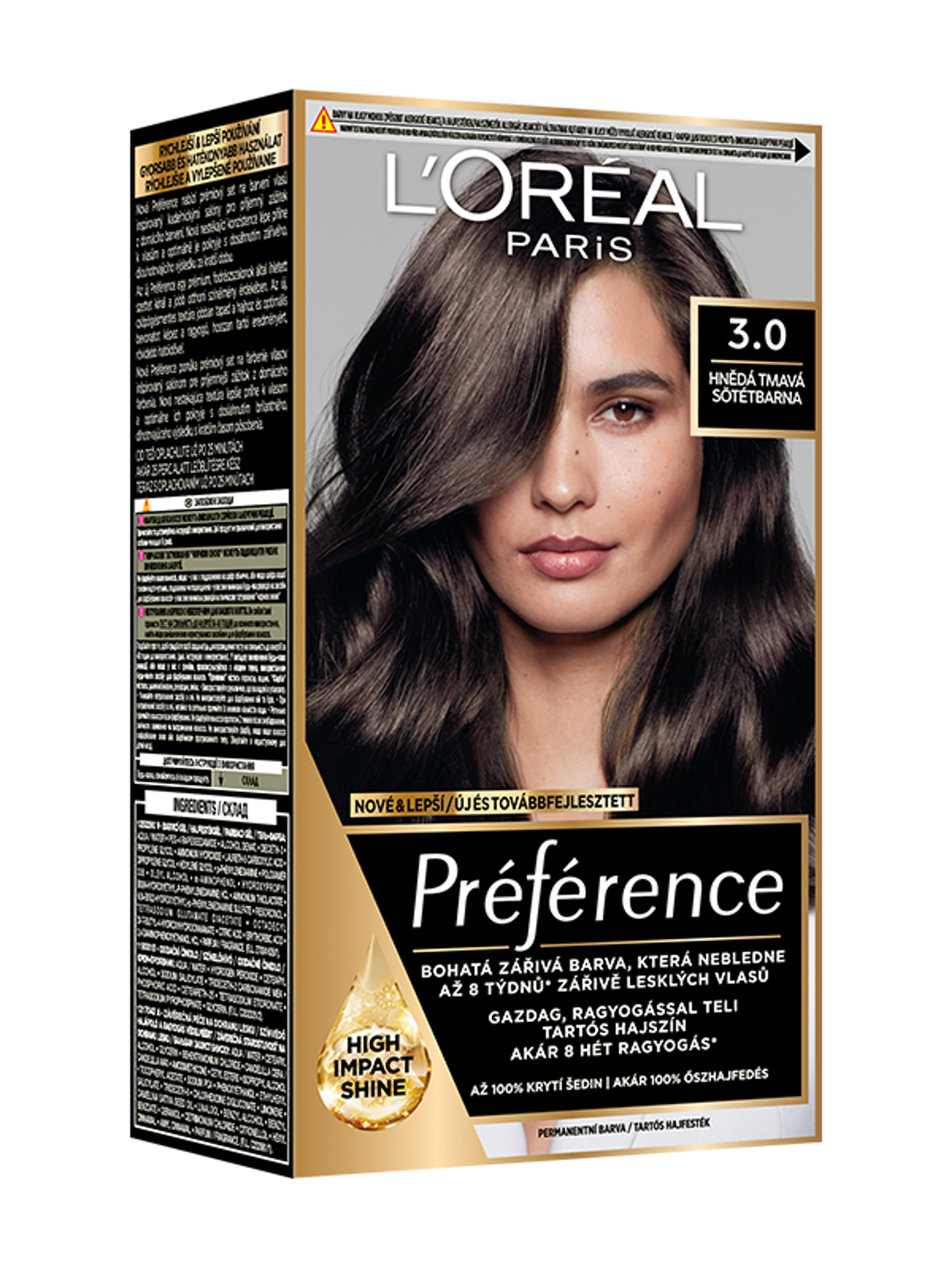 L'Oréal Paris Préférence Hajfesték 3 Brasilia - Sötétbarna - 1 db-2