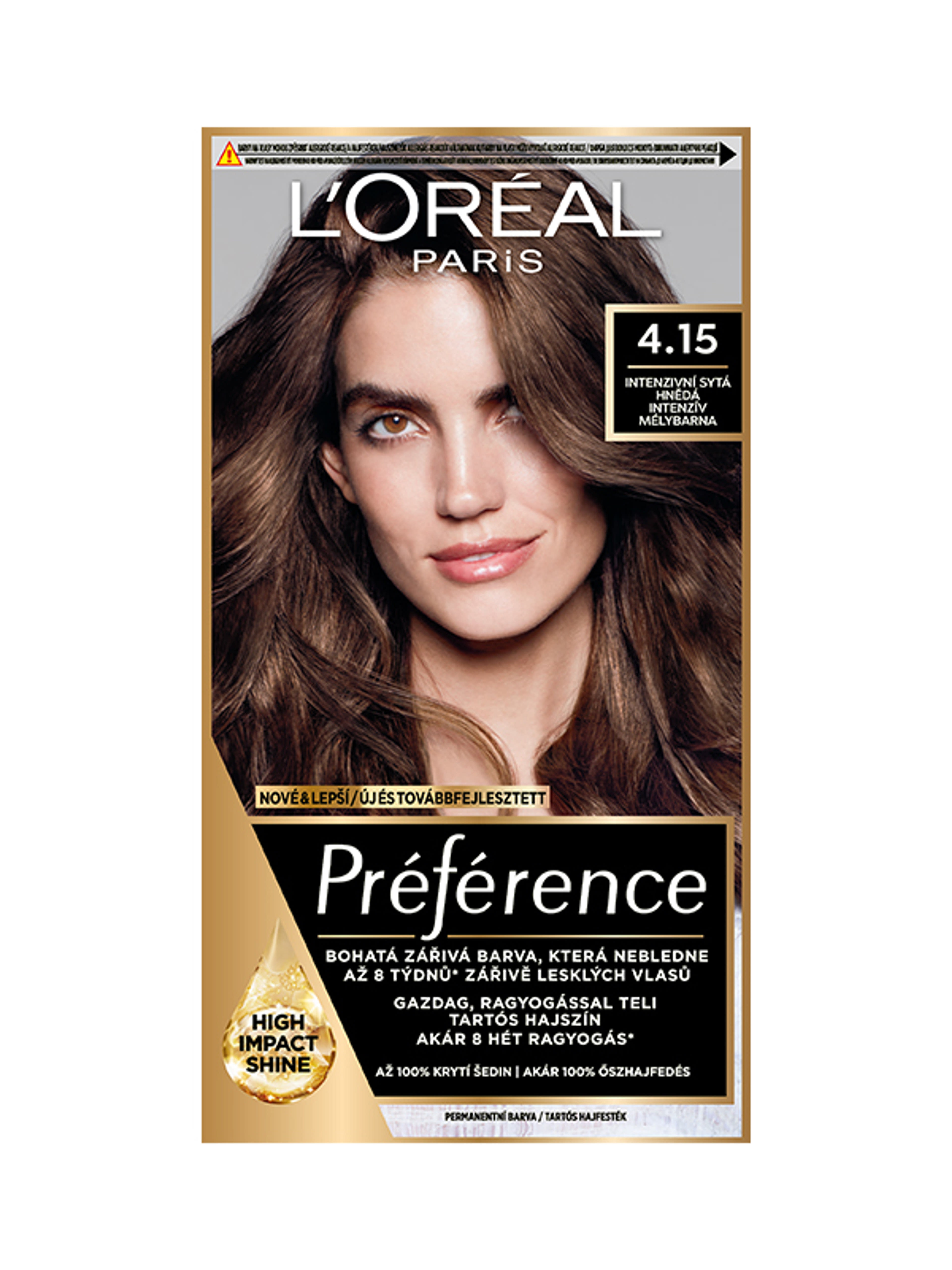 L'Oréal Paris Préférence Hajfesték 4.15 Caracas - Mély gesztenyebarna - 1 db-1