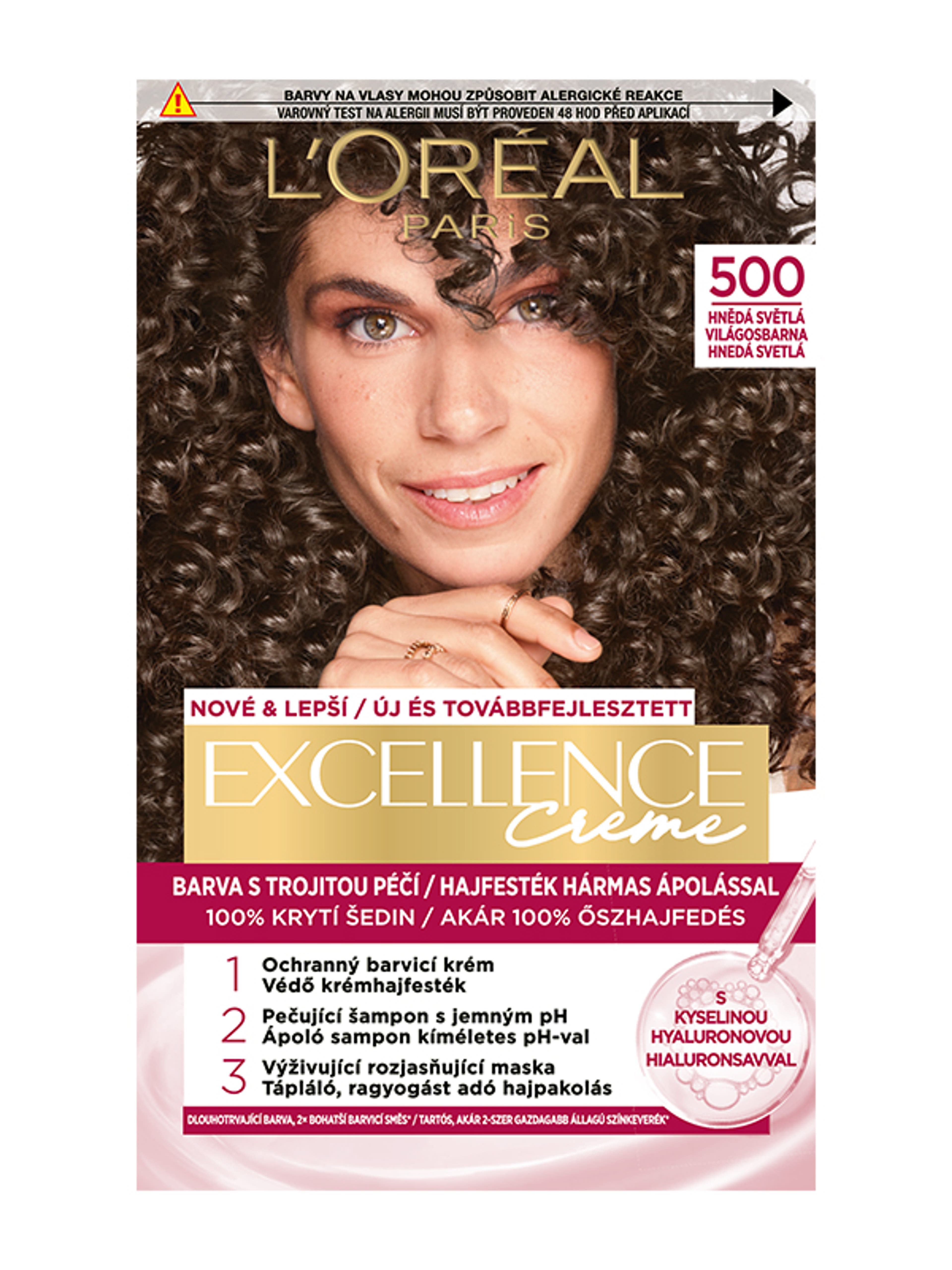 L'Oréal Paris Excellence krémes, tartós hajfesték 5 világosbarna - 1 db-1