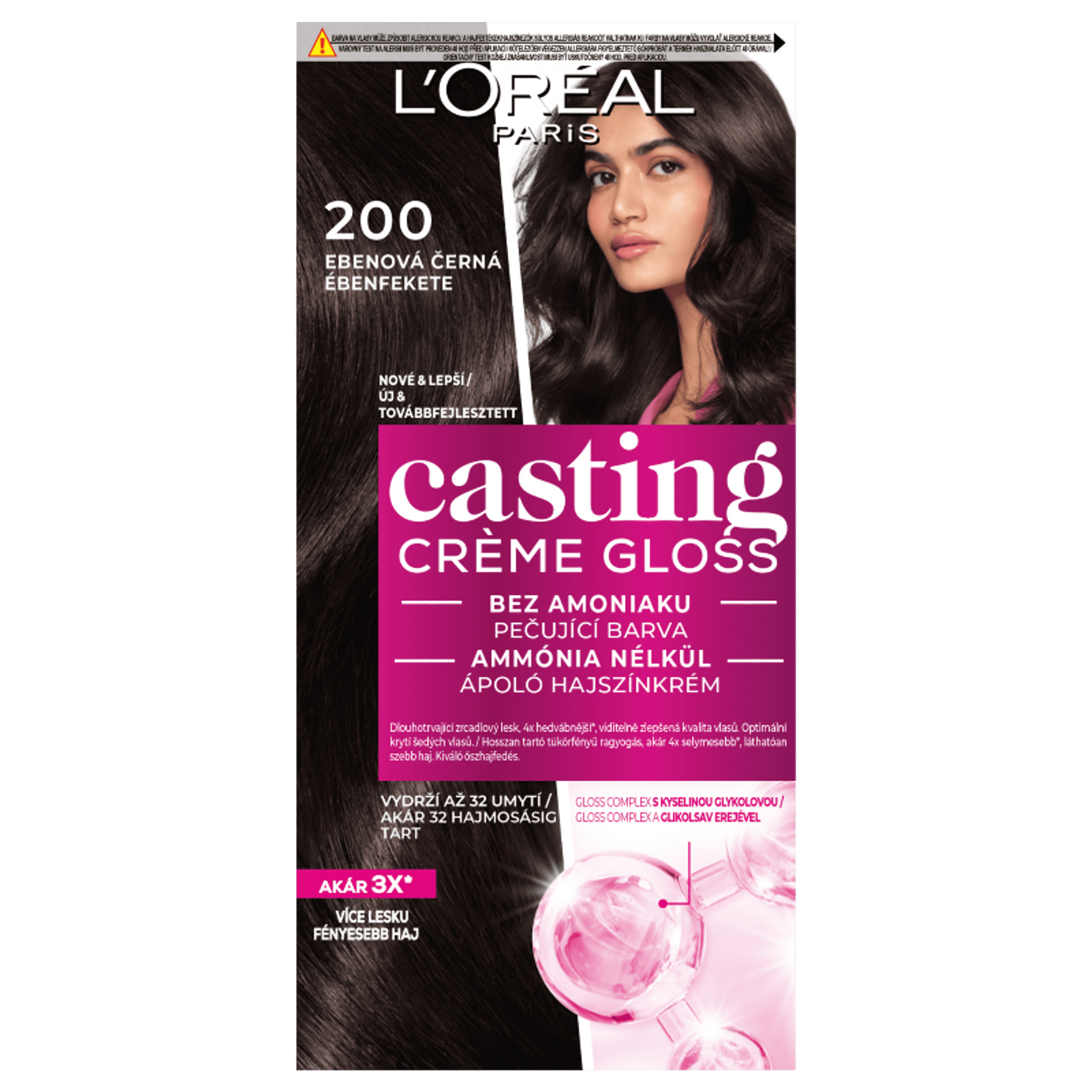 L'Oréal Paris Casting Créme Gloss hajszínező /200 ébenfekete - 1 db