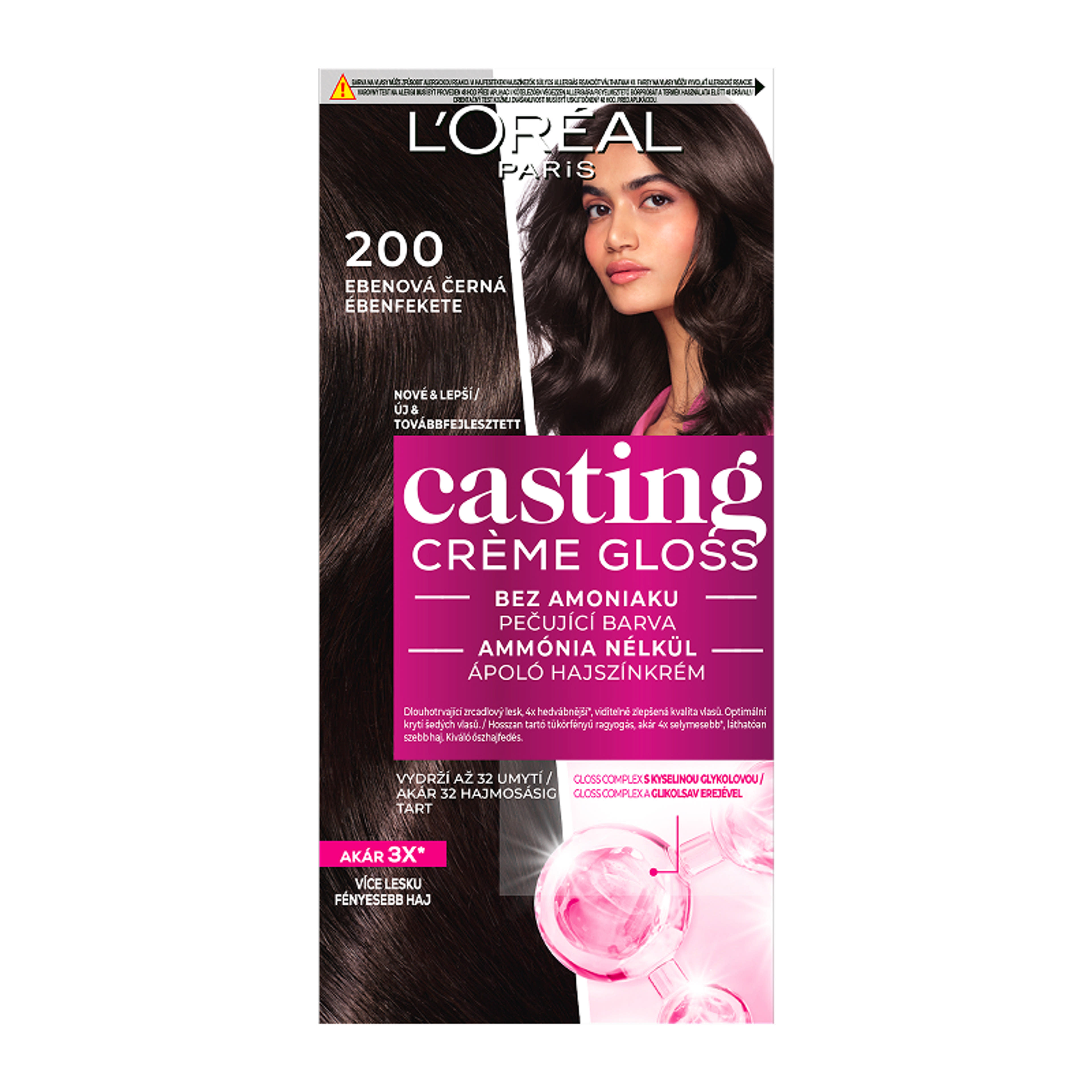 L'Oréal Paris Casting Creme Gloss Hajszínező krém 200 Ébenfekete - 1 db-2