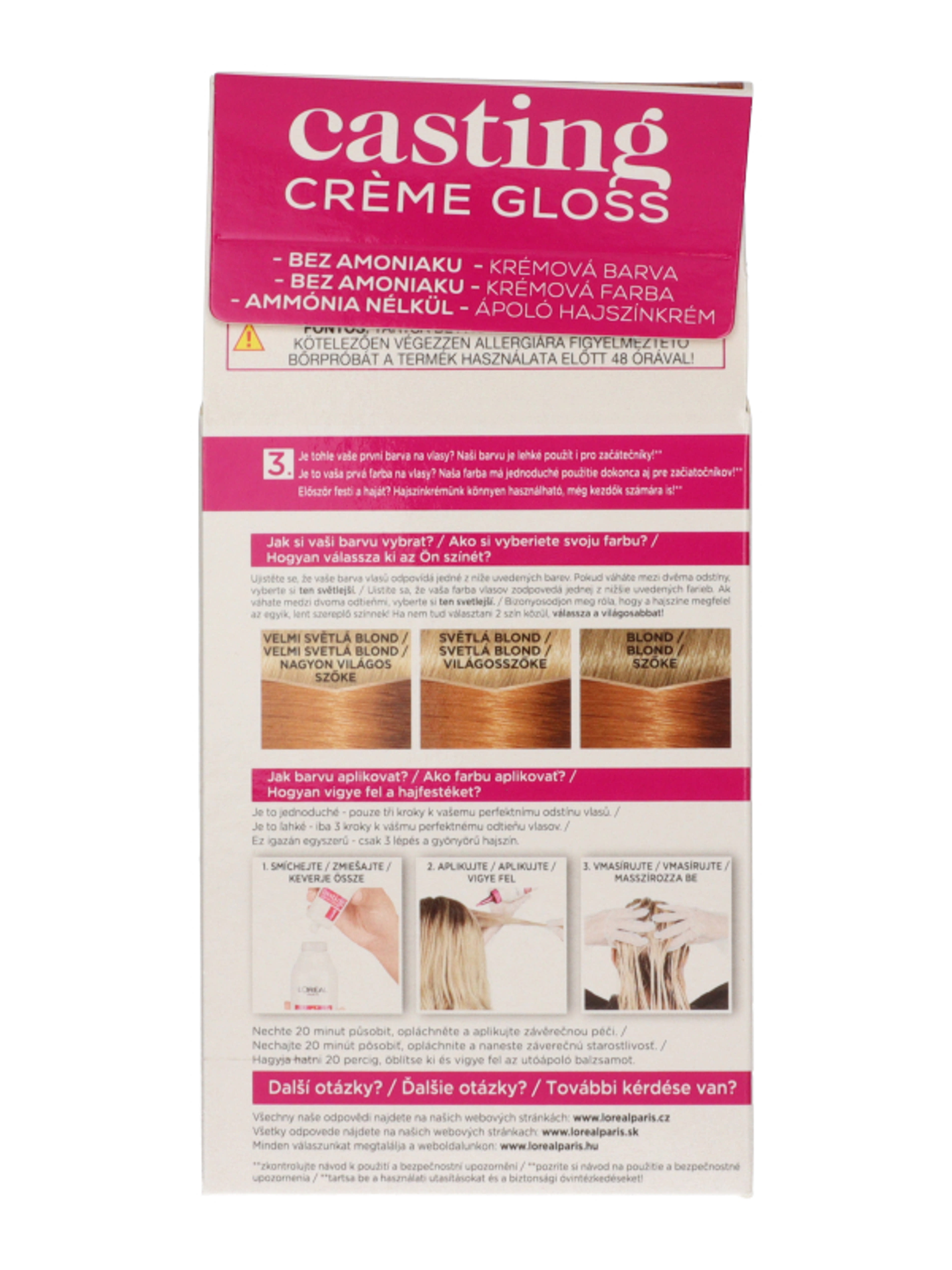 L'Oréal Paris Casting Créme Gloss hajszínező /834 Borostyánszőke - 1 db-3