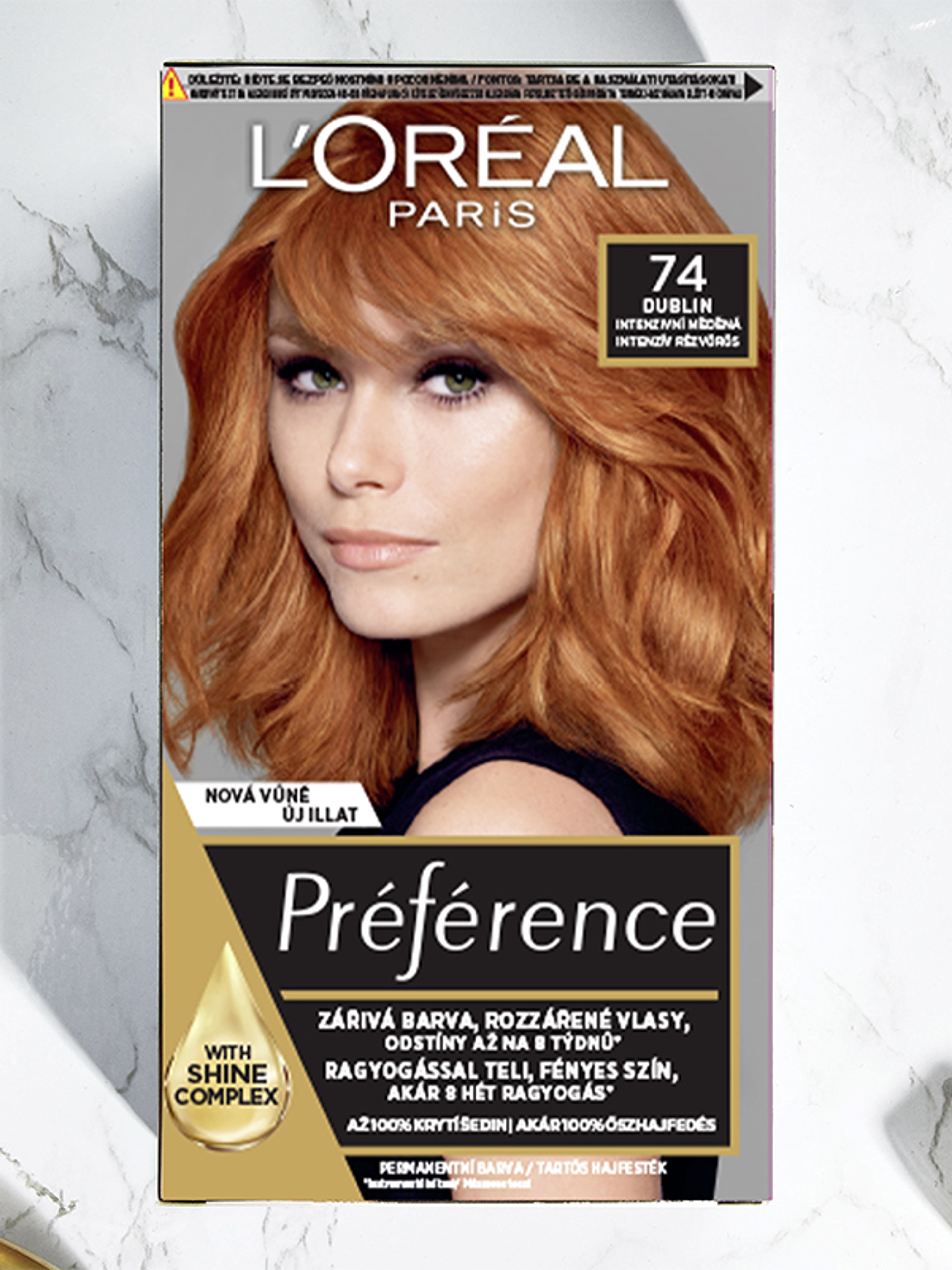 L'Oréal Paris Préférence Hajfesték 74 Dublin - Intenzív rézvörös - 1 db-3
