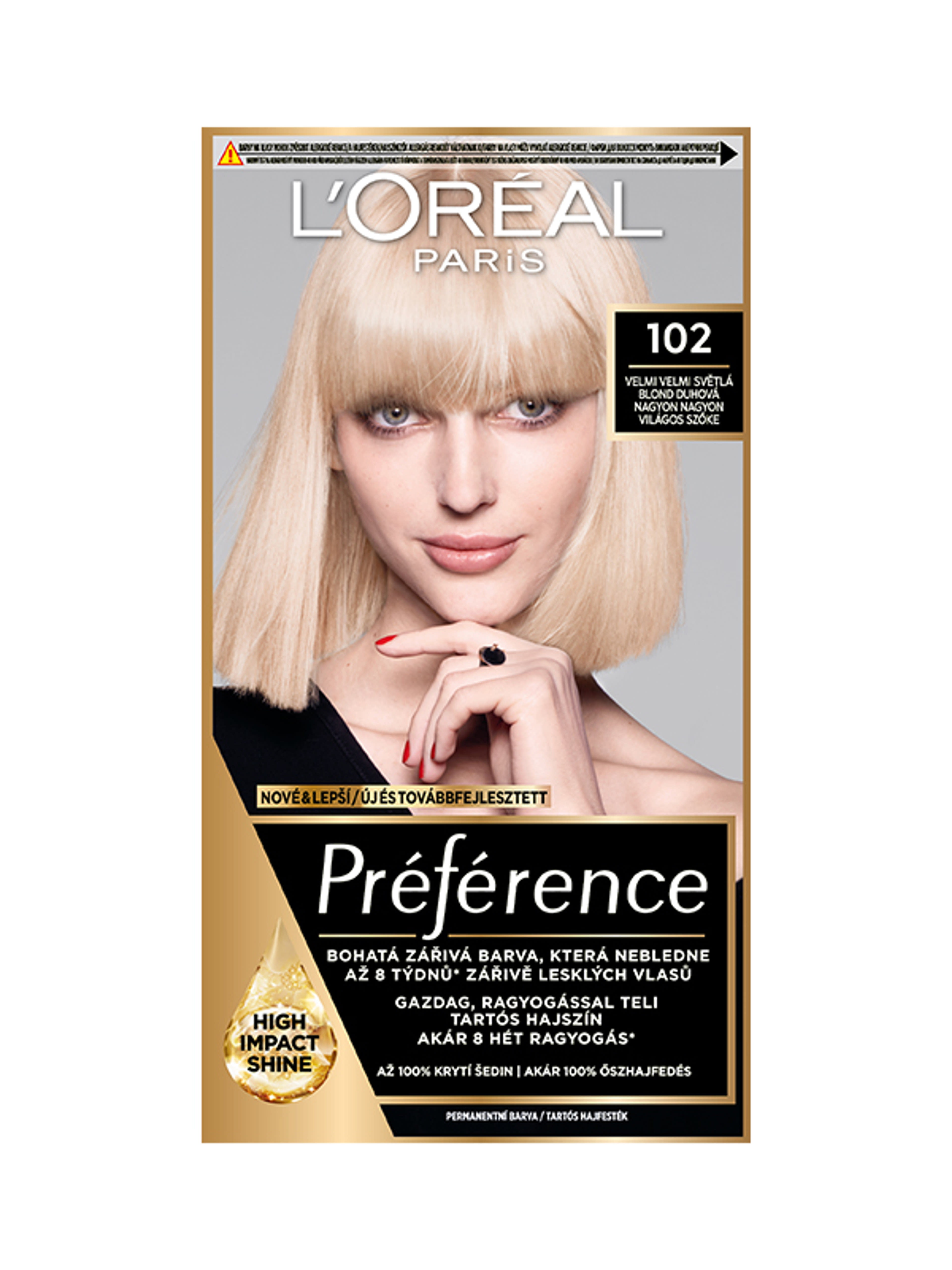 L'Oréal Paris Préférence hajfesték 102 Extra világos gyöngyszőke - 1 db-1