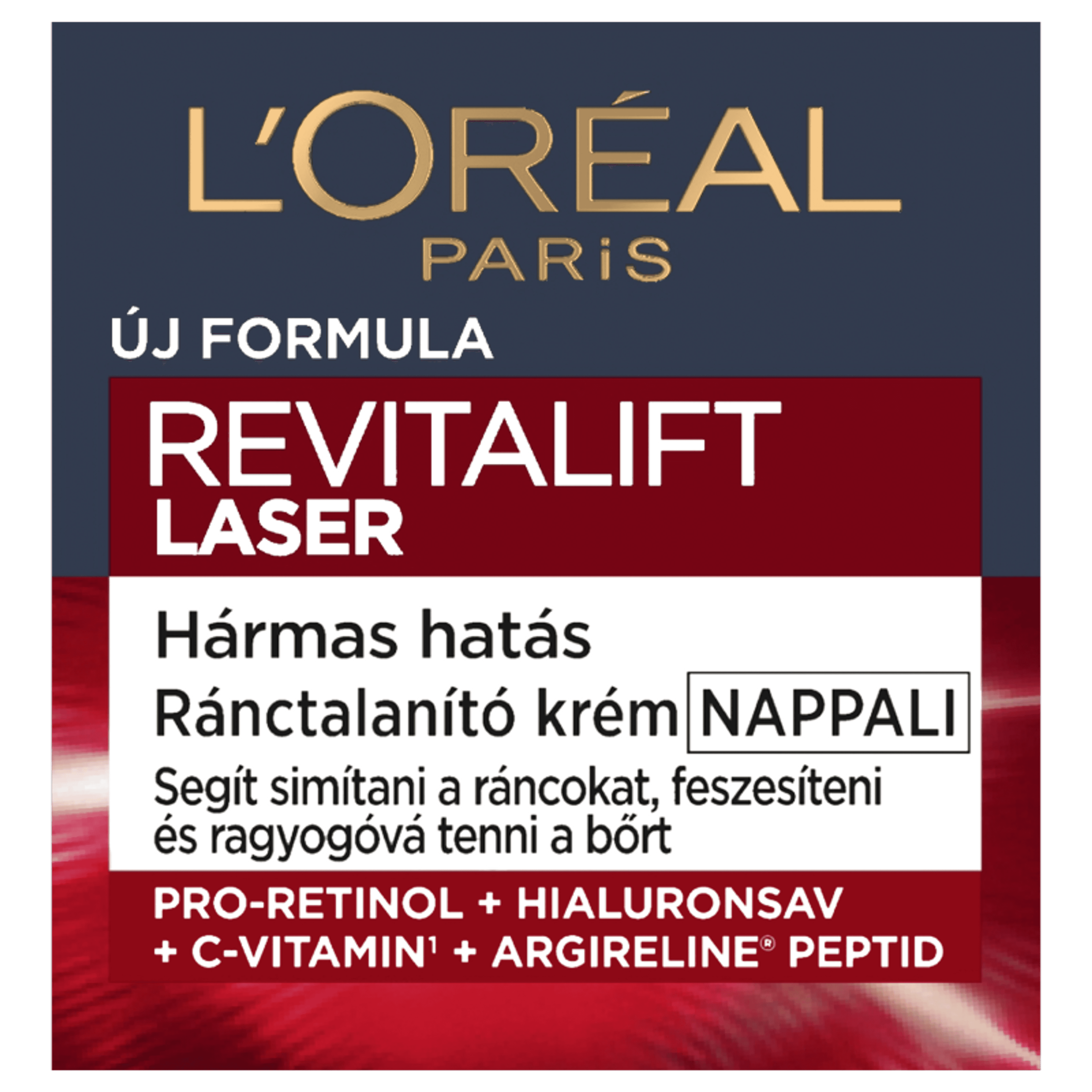 L'Oréal Paris Revitalift Laser hármas hatású, nappali ránctalanító krém - 50 ml