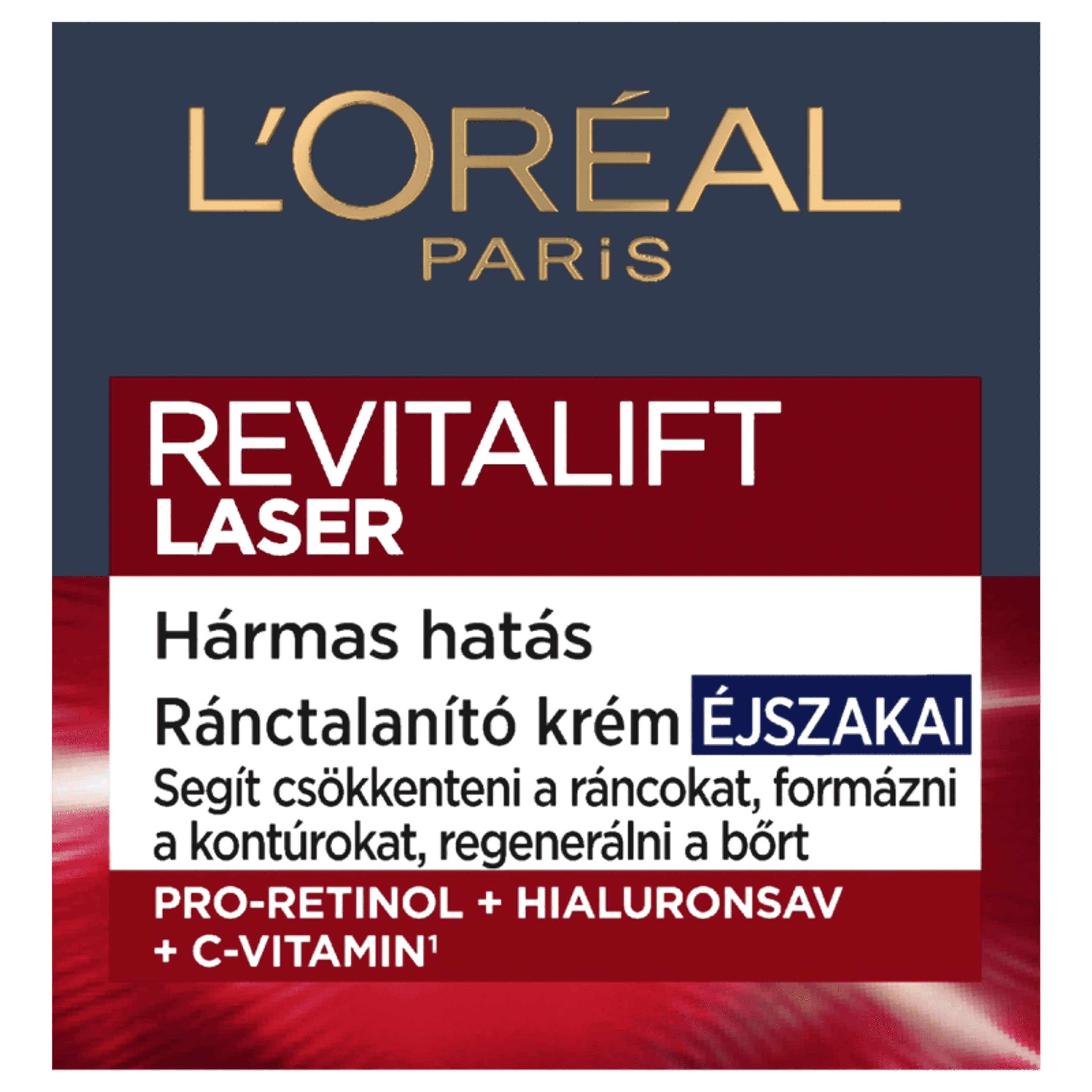 L'Oréal Paris Revitalift Laser hármas hatású öregedésgátló éjszakai krém - 50 ml
