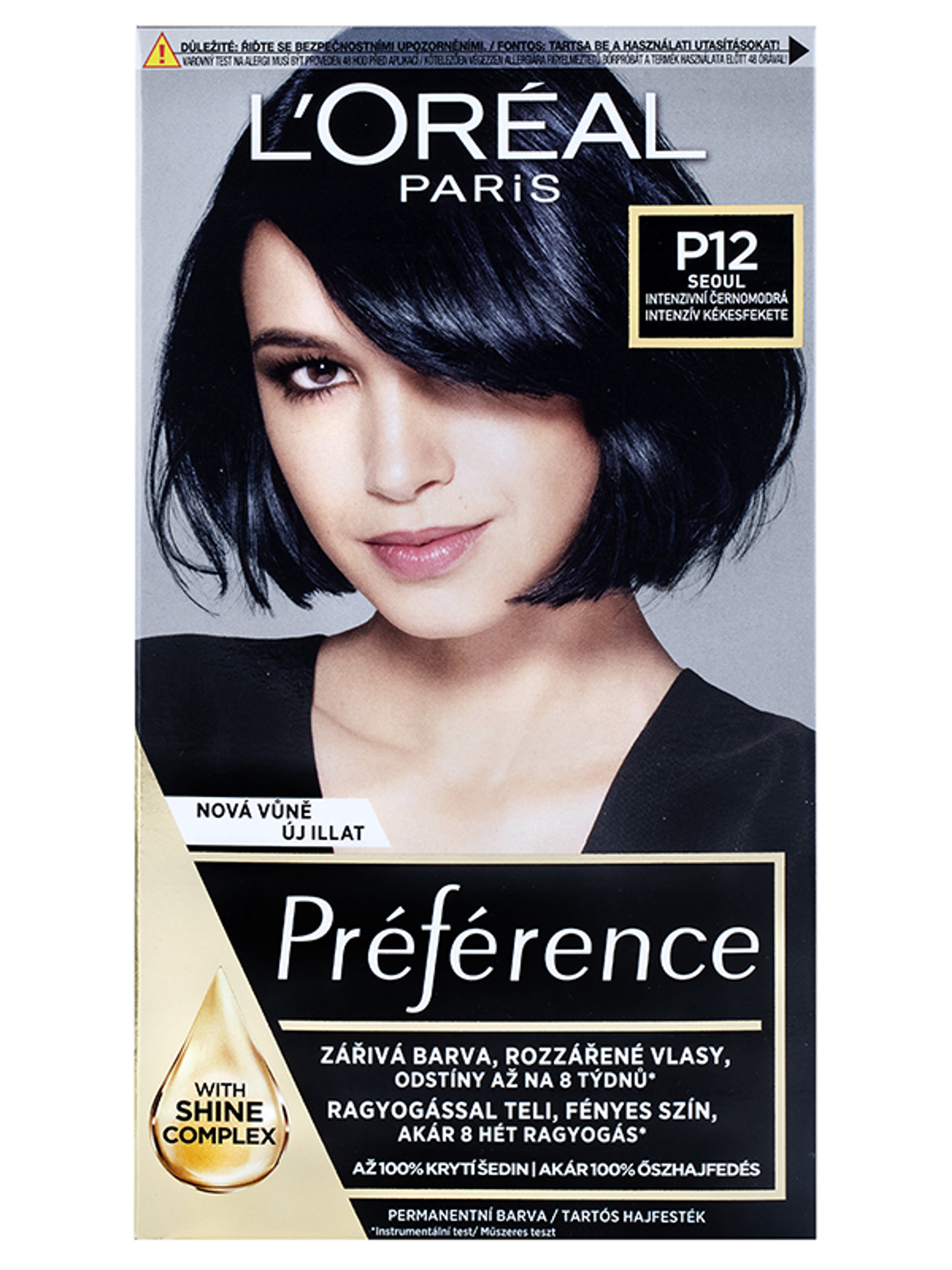 L'Oréal Paris Préférence Hajfesték P12 Seoul - Intenzív kékesfekete - 1 db-4