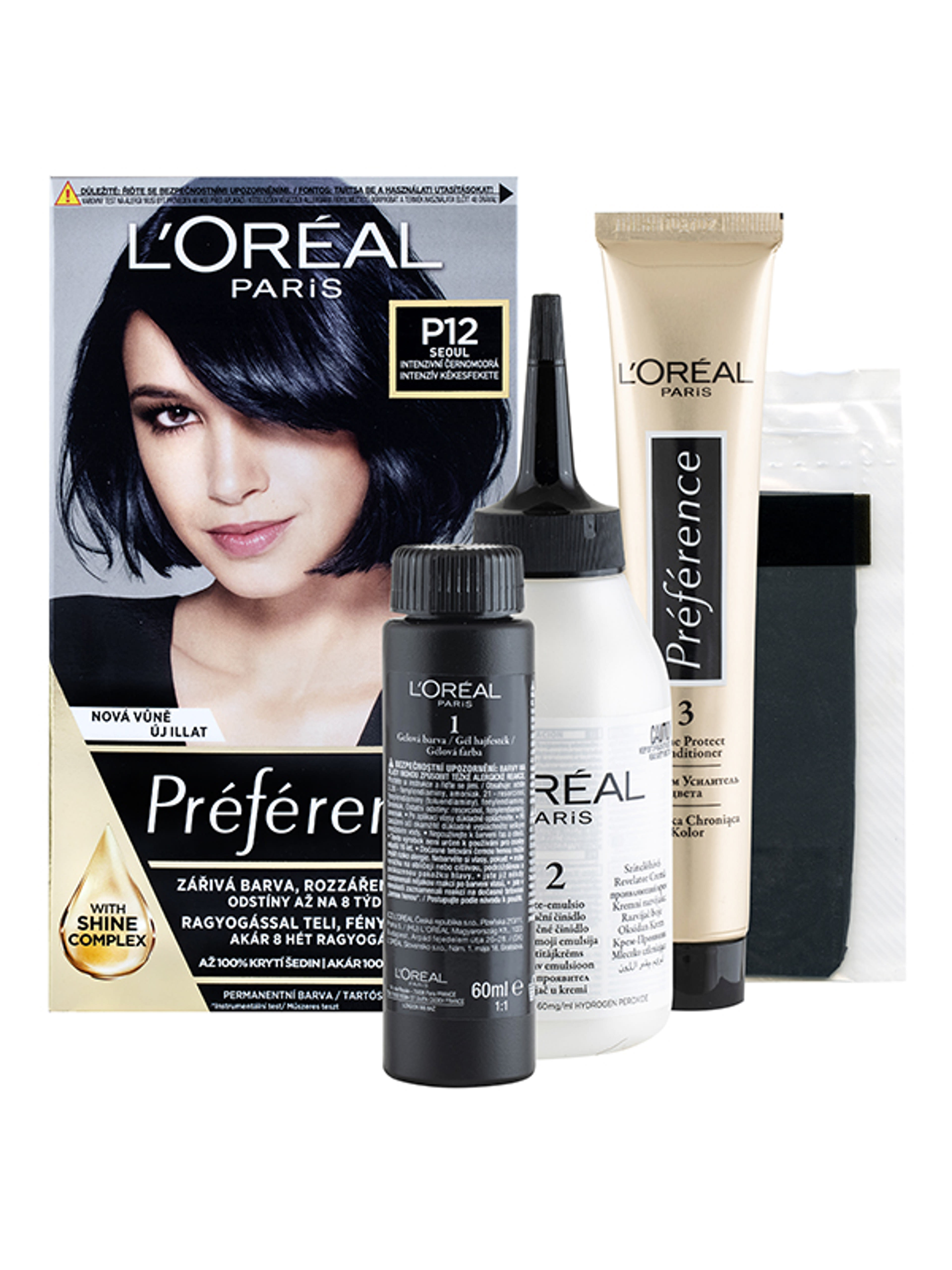 L'Oréal Paris Préférence Hajfesték P12 Seoul - Intenzív kékesfekete - 1 db-5