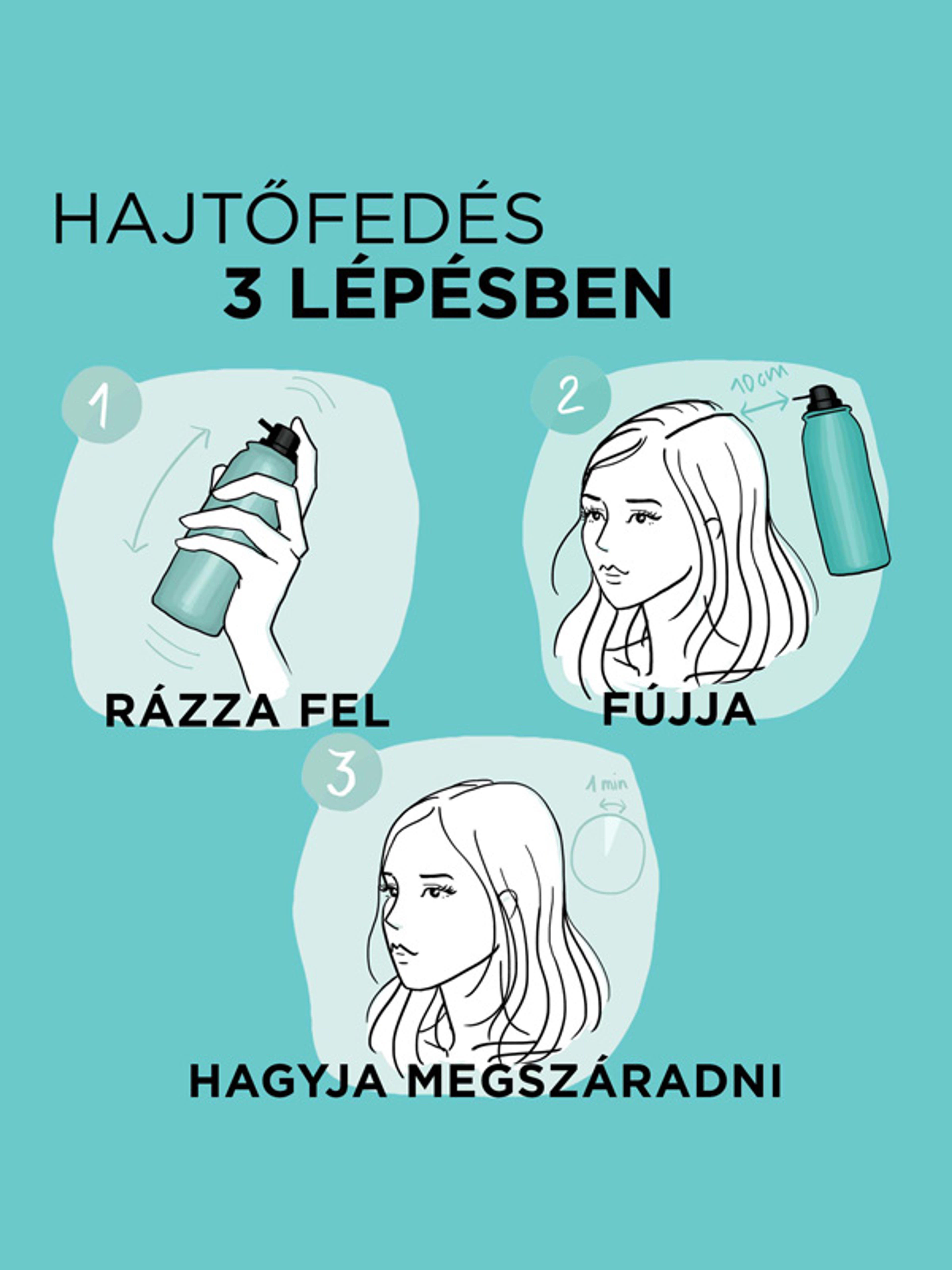 L'Oréal Paris Magic Retouch Hajtőszínező spray, fekete 75 ml - 1 db-6