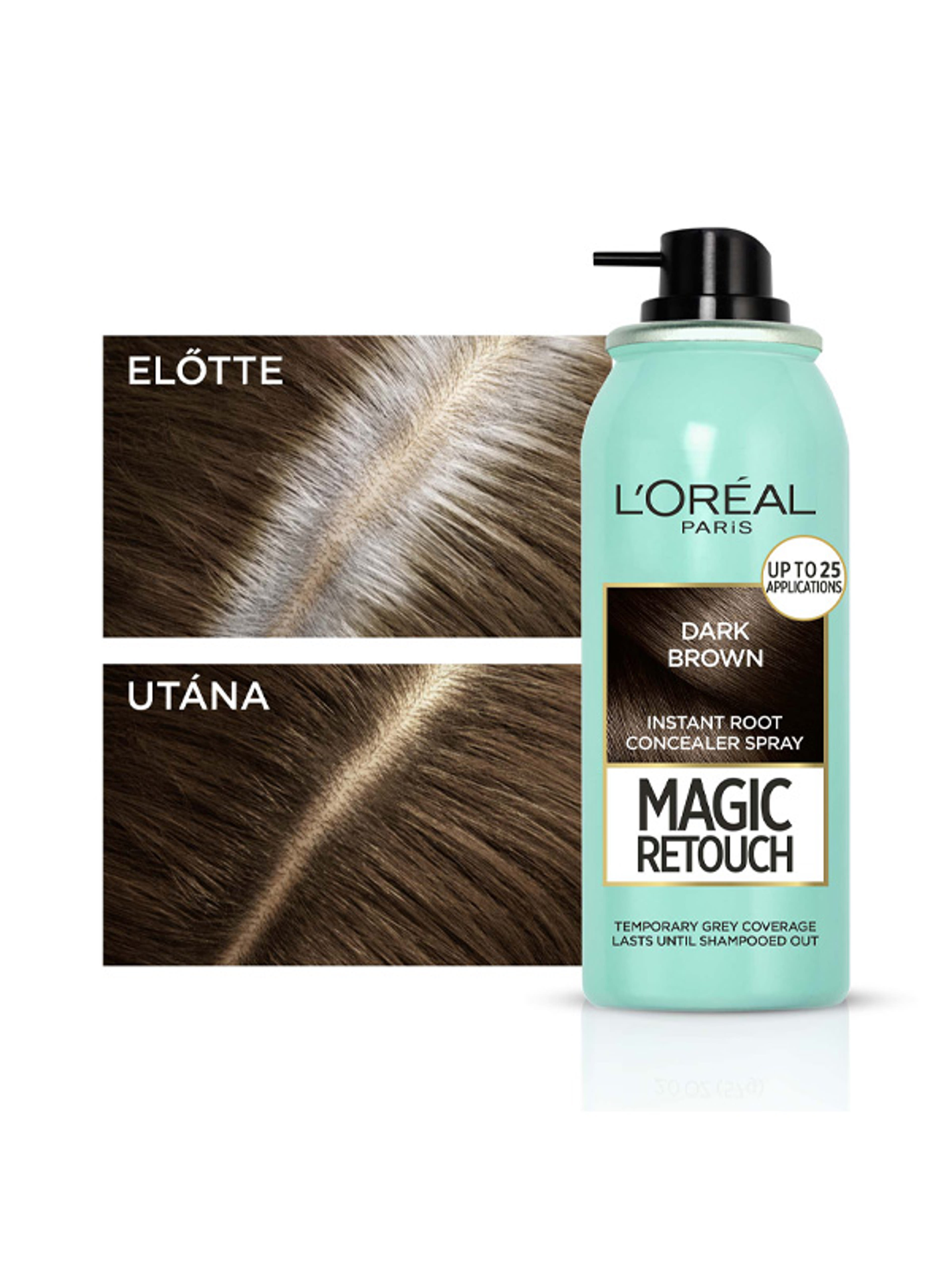 L'Oréal Paris Magic Retouch Hajtőszínező spray, sötétbarna 75 ml - 1 db-8