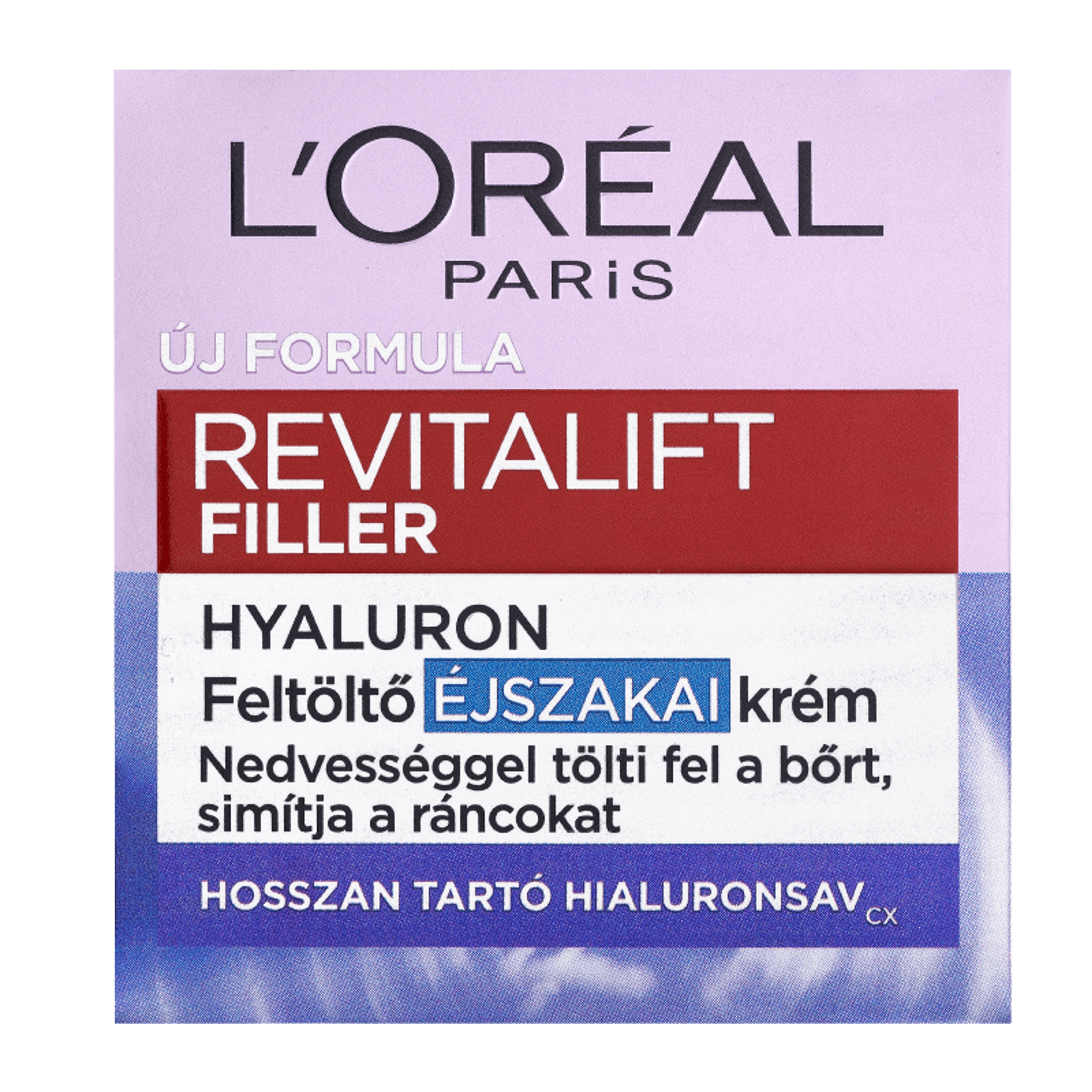L'Oréal Paris Revitalift Filler Hyaluron ránctalanító éjszakai krém - 50 ml