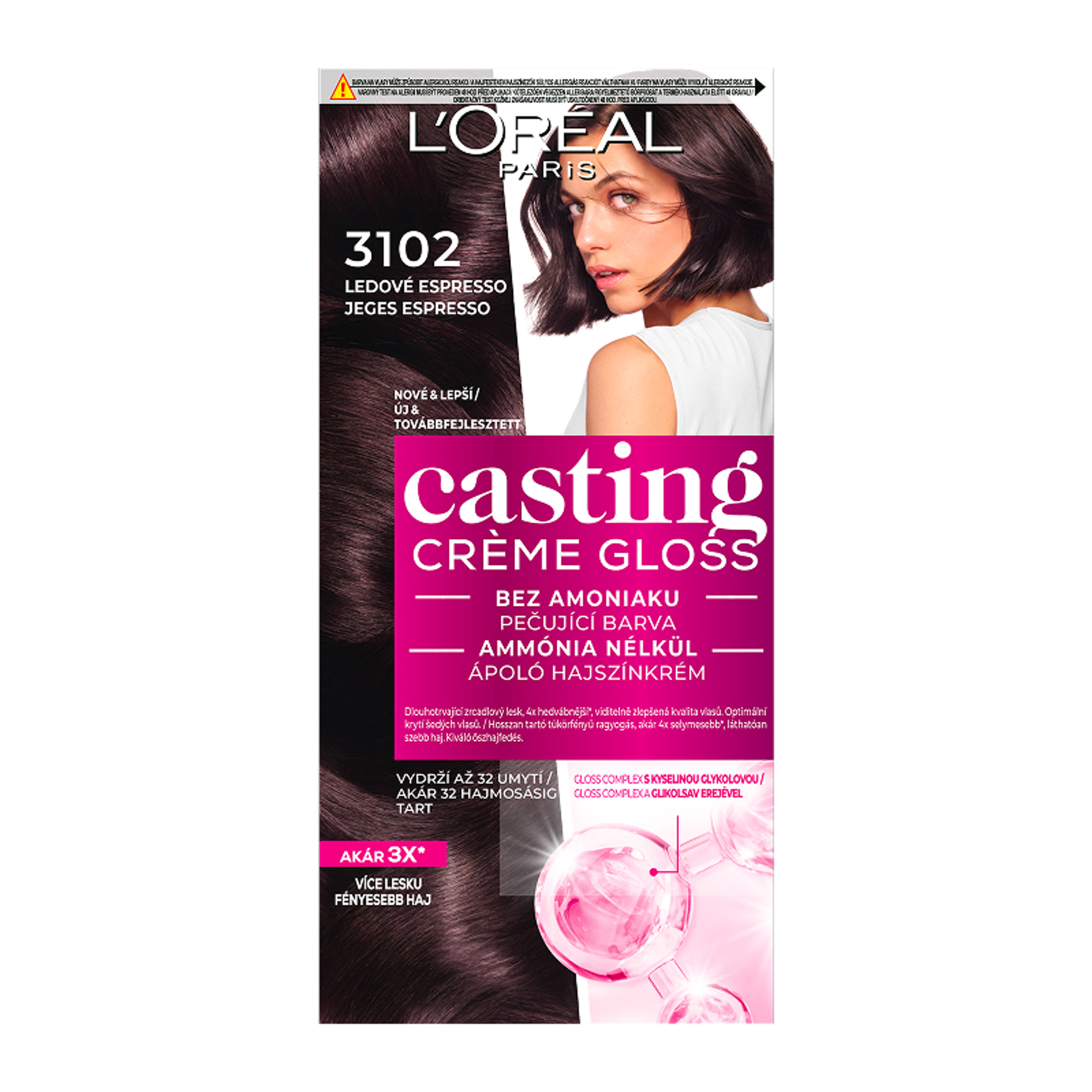 L'Oréal Paris Casting Creme Gloss Hajszínező krém /310 Cool Dark Brown - 1 db
