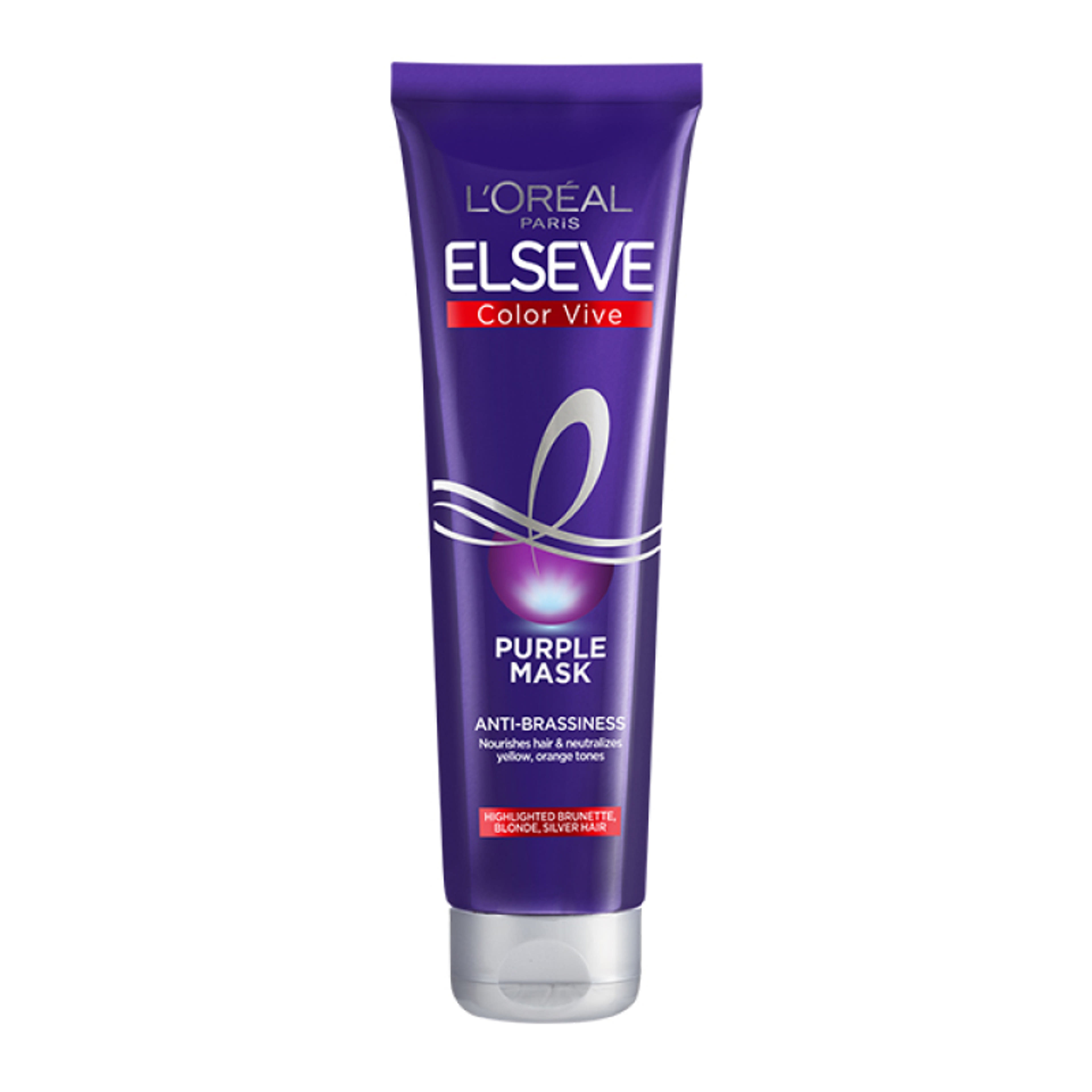 L'Oréal Paris Elseve Color Vive Purple hajmaszk sárga és rezes hatás ellen - 150 ml-1