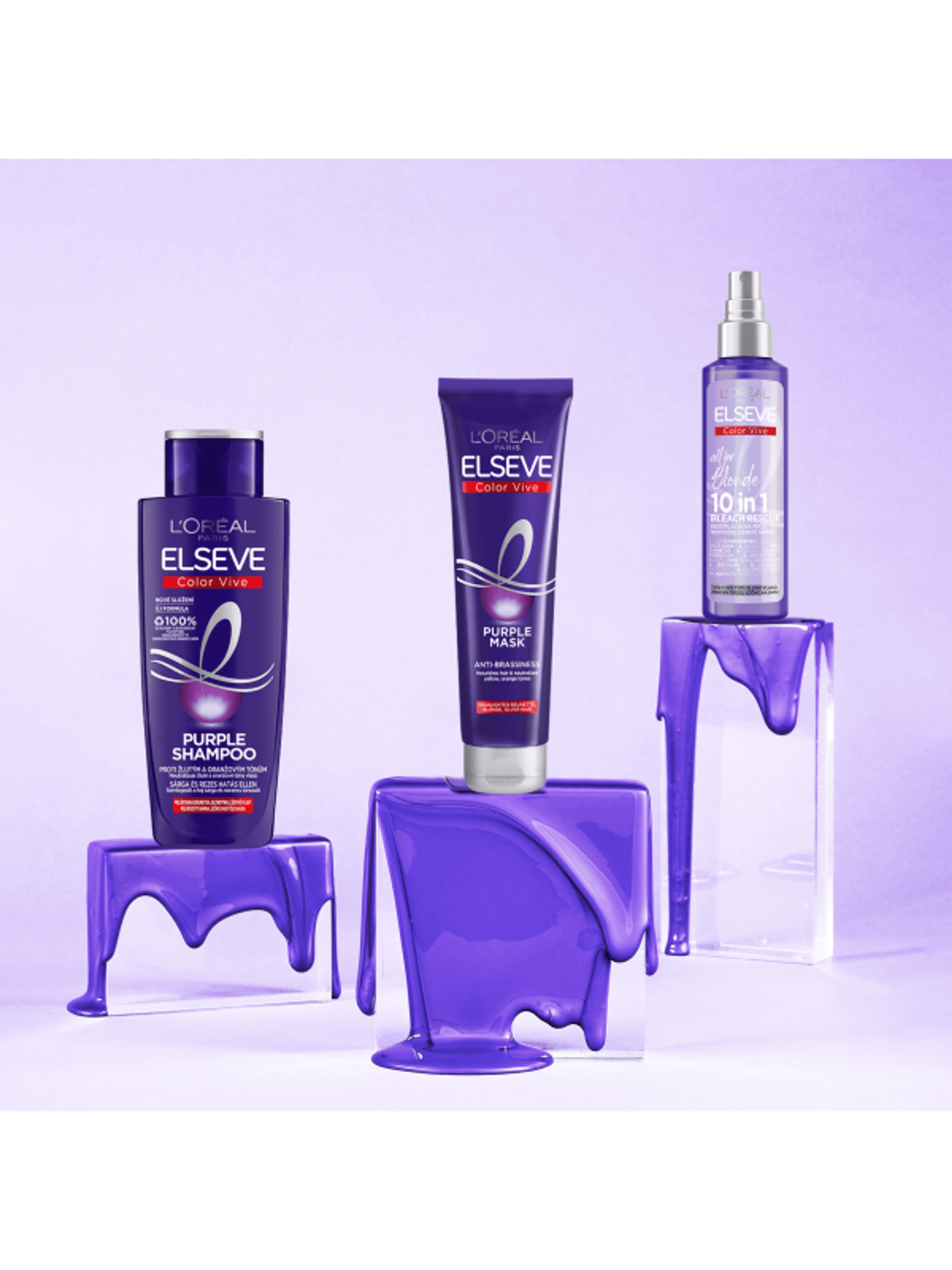L'Oréal Paris Elseve Color Vive Purple balzsam sárga és rezes hatás ellen - 150 ml-3