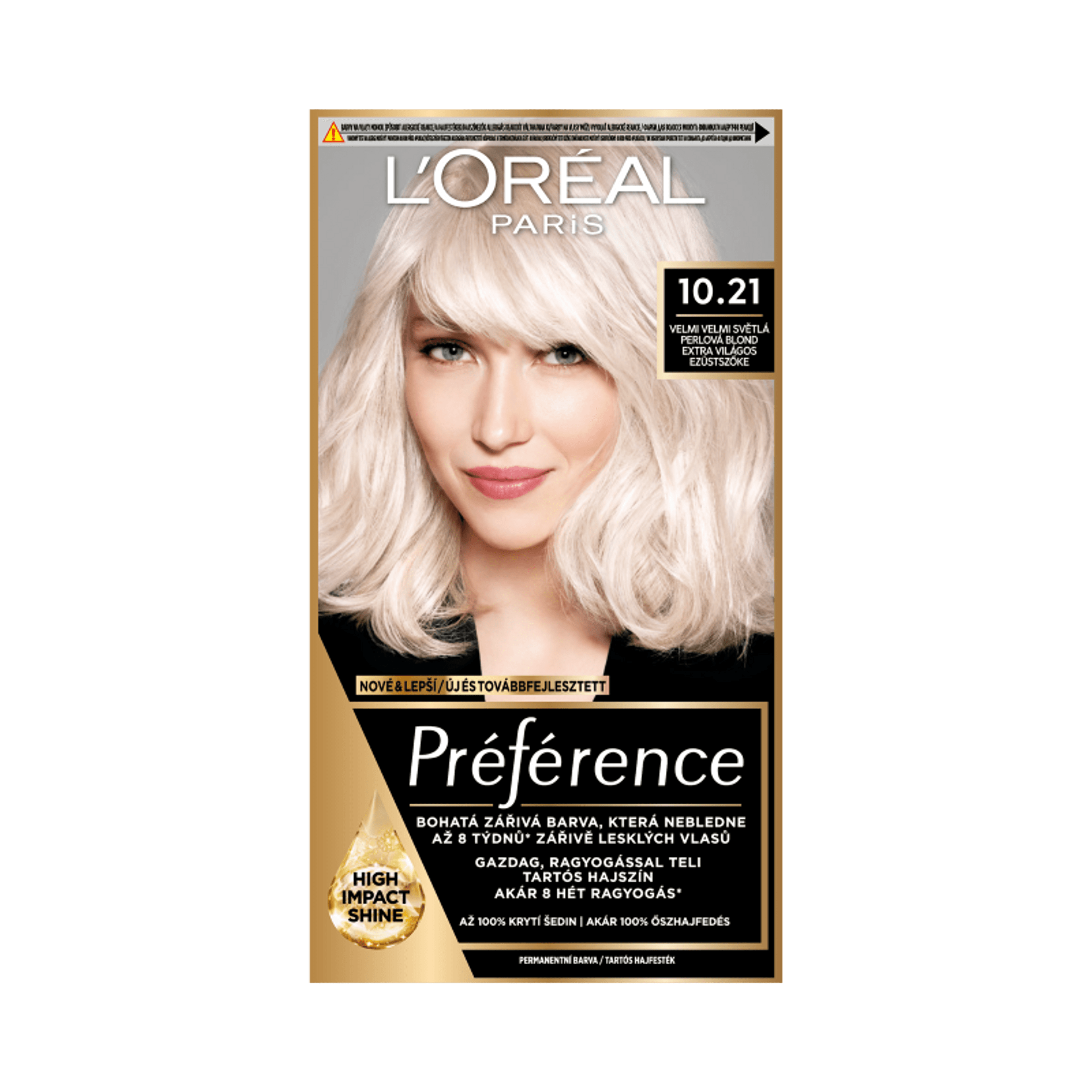 L'Oréal Paris Préférence hajfesték /10.21 extra világos ezüstszőke - 1 db