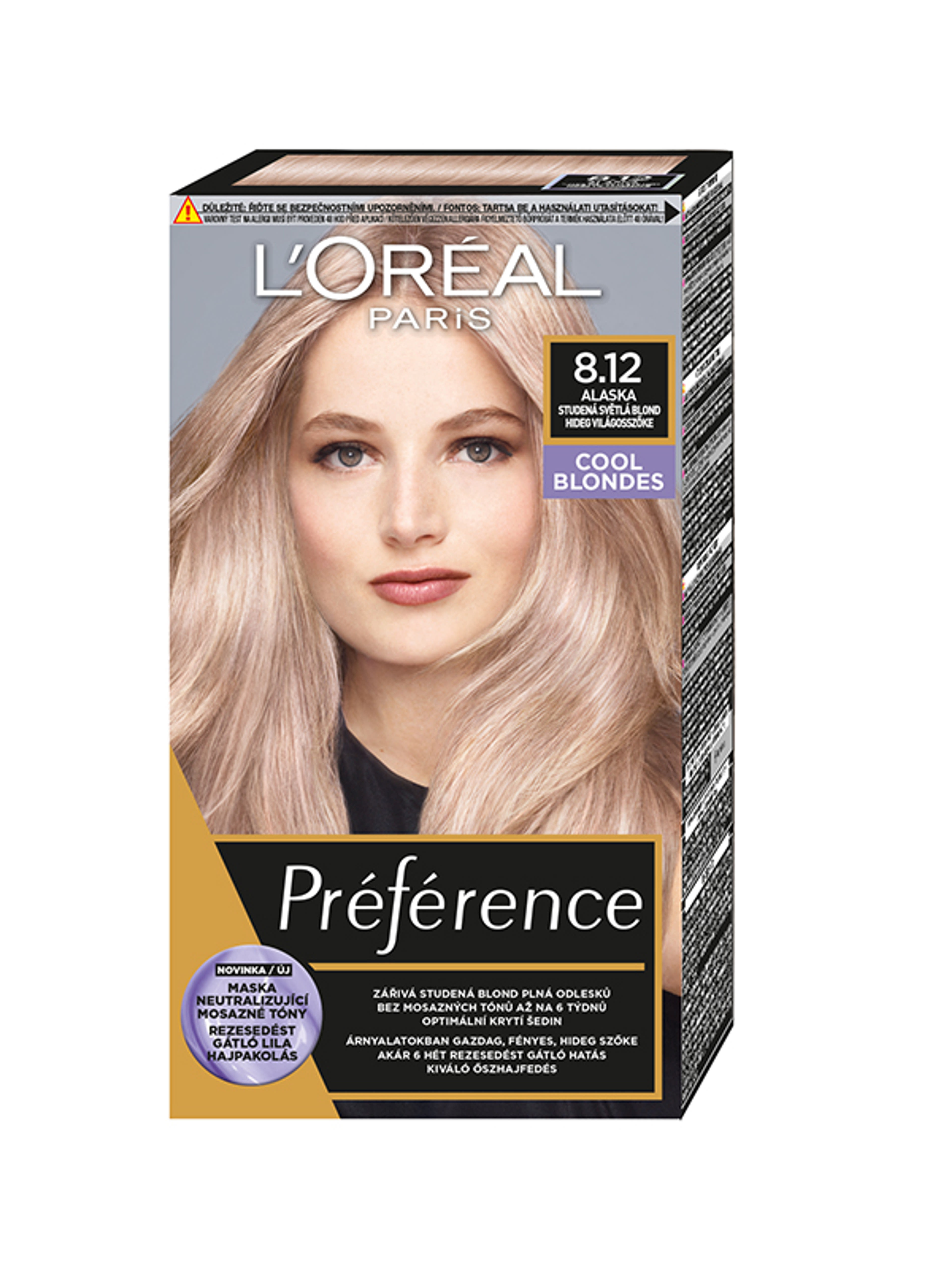 L'Oréal Paris Préférence tartós hajfesték 8.12 Alaska - Extra világos gyöngyszőke - 1 db-2