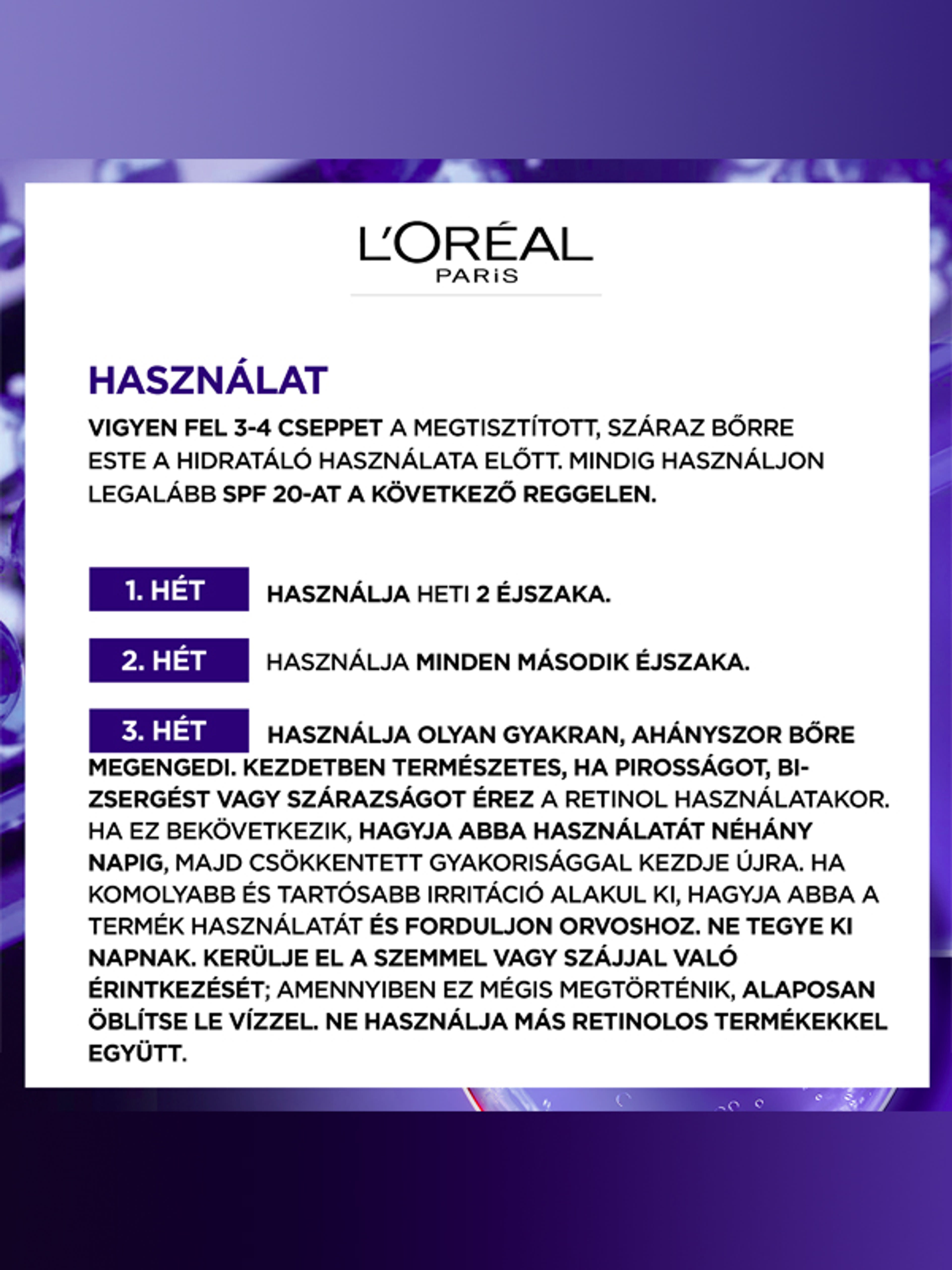 L'Oréal Paris Revitalift Laser éjszakai szérum retinollal - 1 db-5
