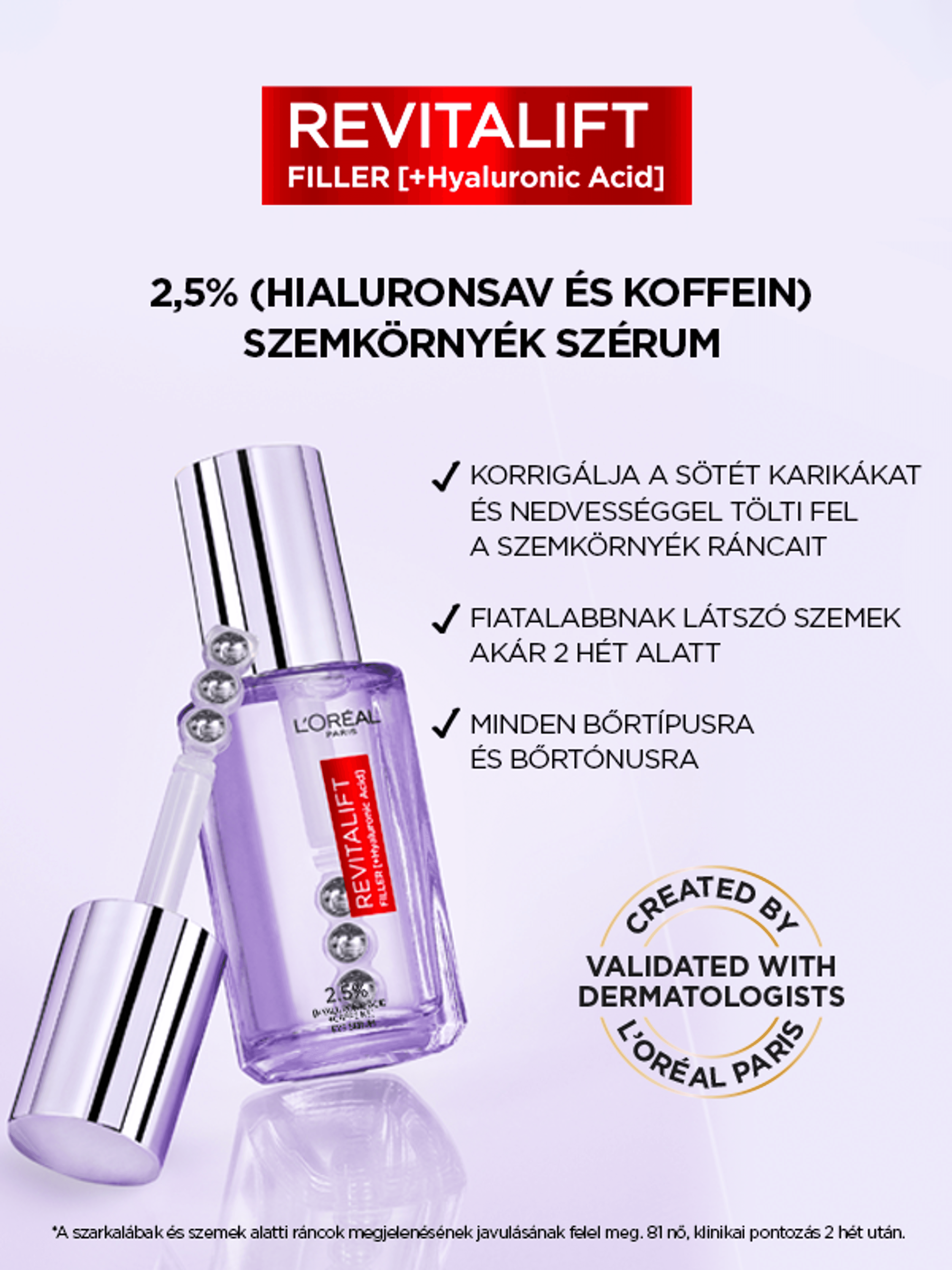L'Oréal Paris Revitalift Filler szemkörnyék szérum 2,5% hialuronsavval - 20 ml-6