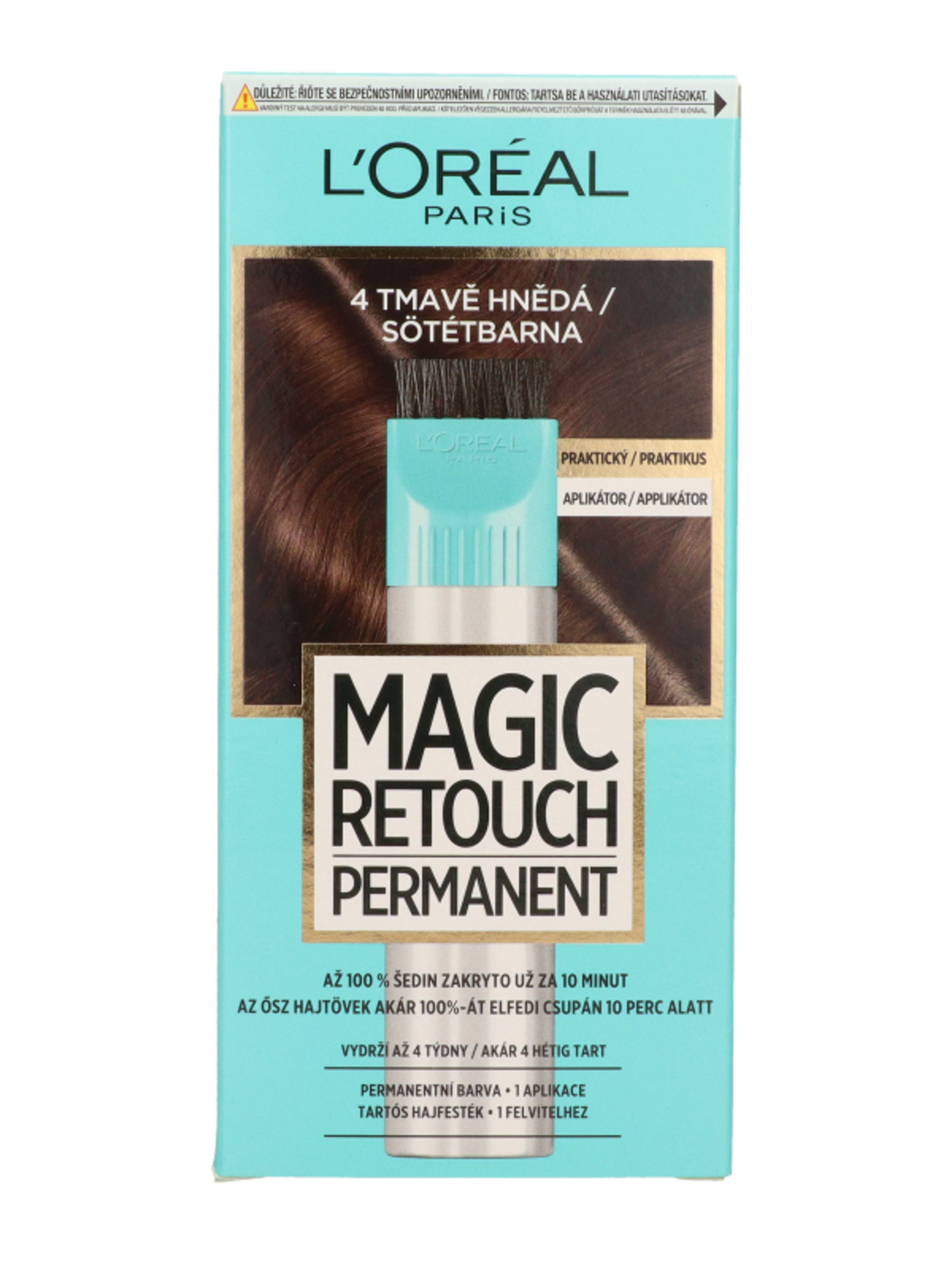 L'Oréal Paris Magic Retouch hajtőszínező, 4 dark brown - 1 db