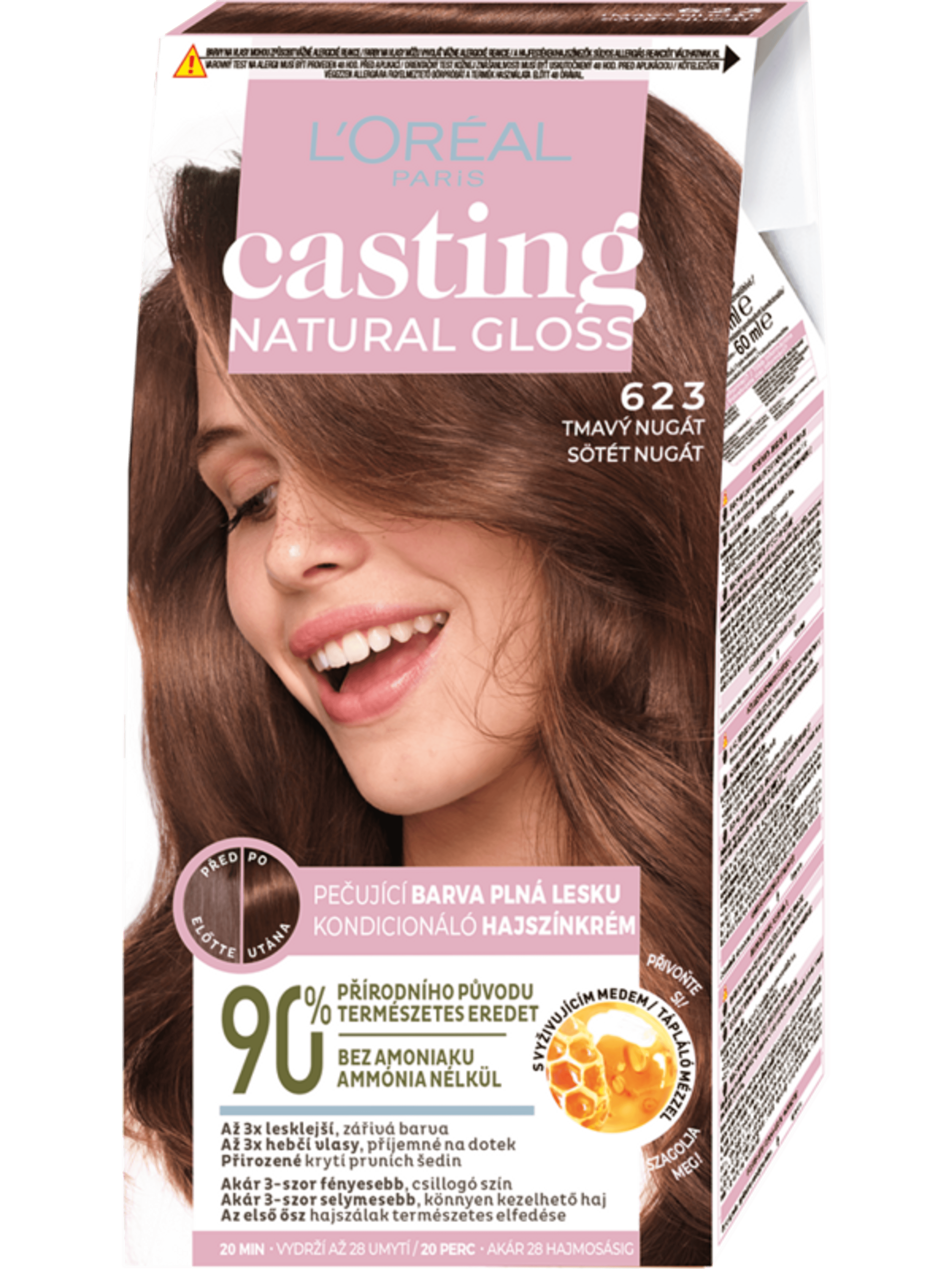 L'Oreal Paris Casting Natural Gloss hajszínező, 623 blonde miel - 1 db
