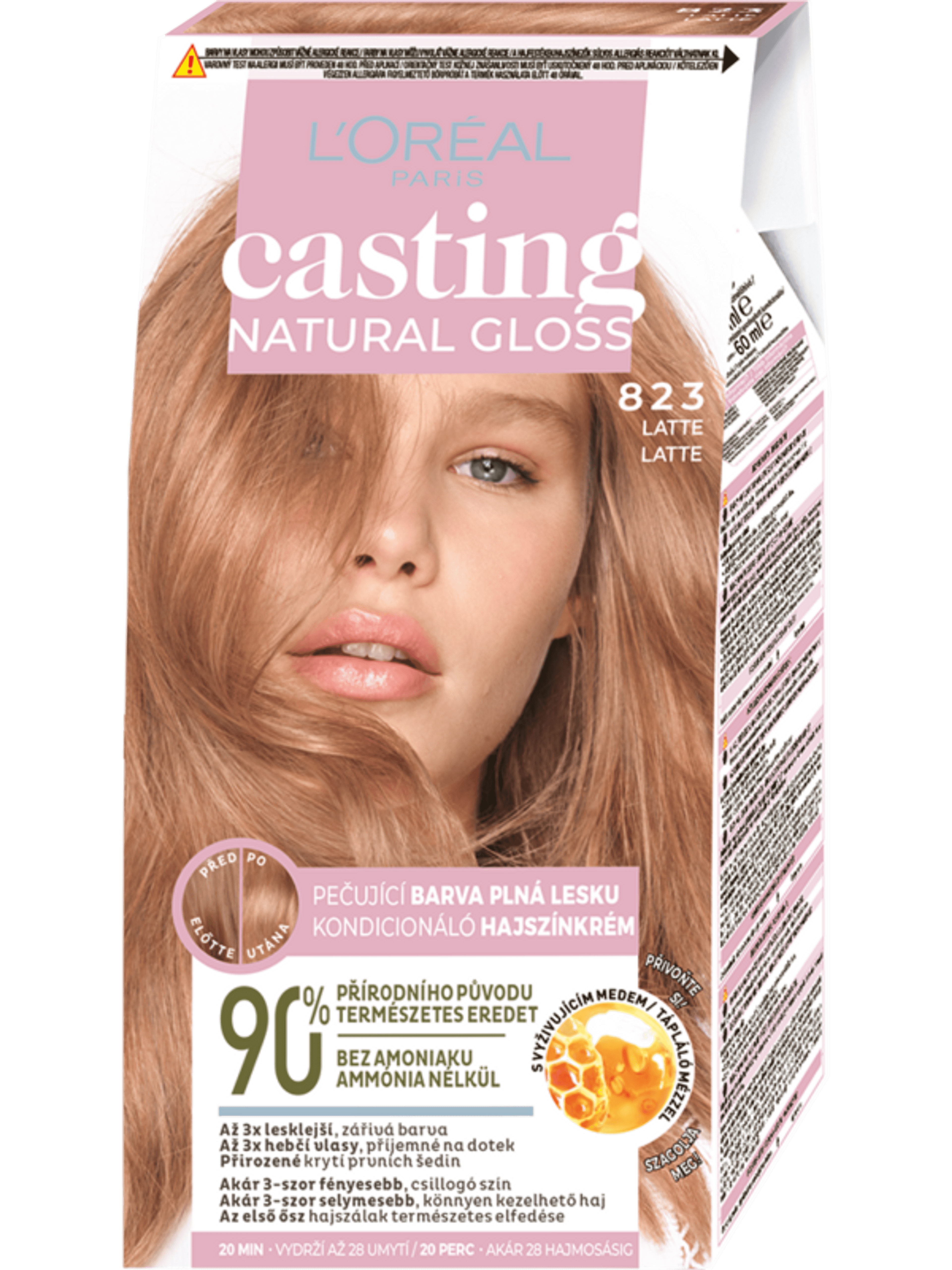 L'Oreal Paris Casting Natural Gloss hajszínező, 823 linght blonde vanille - 1 db-2