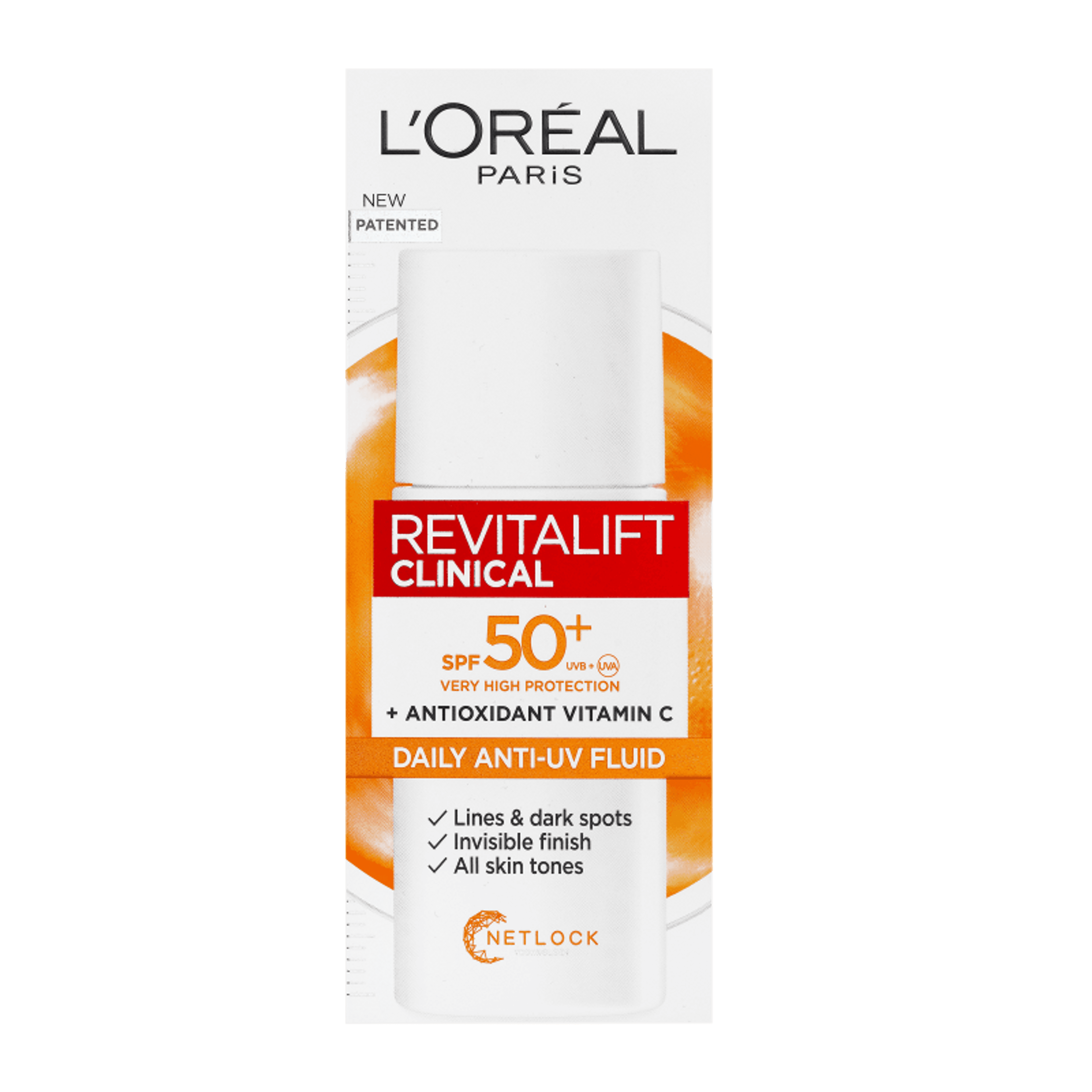 L'Oréal Paris Revitalift Clinical Daily UV-sugárzás elleni fluid SPF 50+ C-vitaminnal - 50 ml