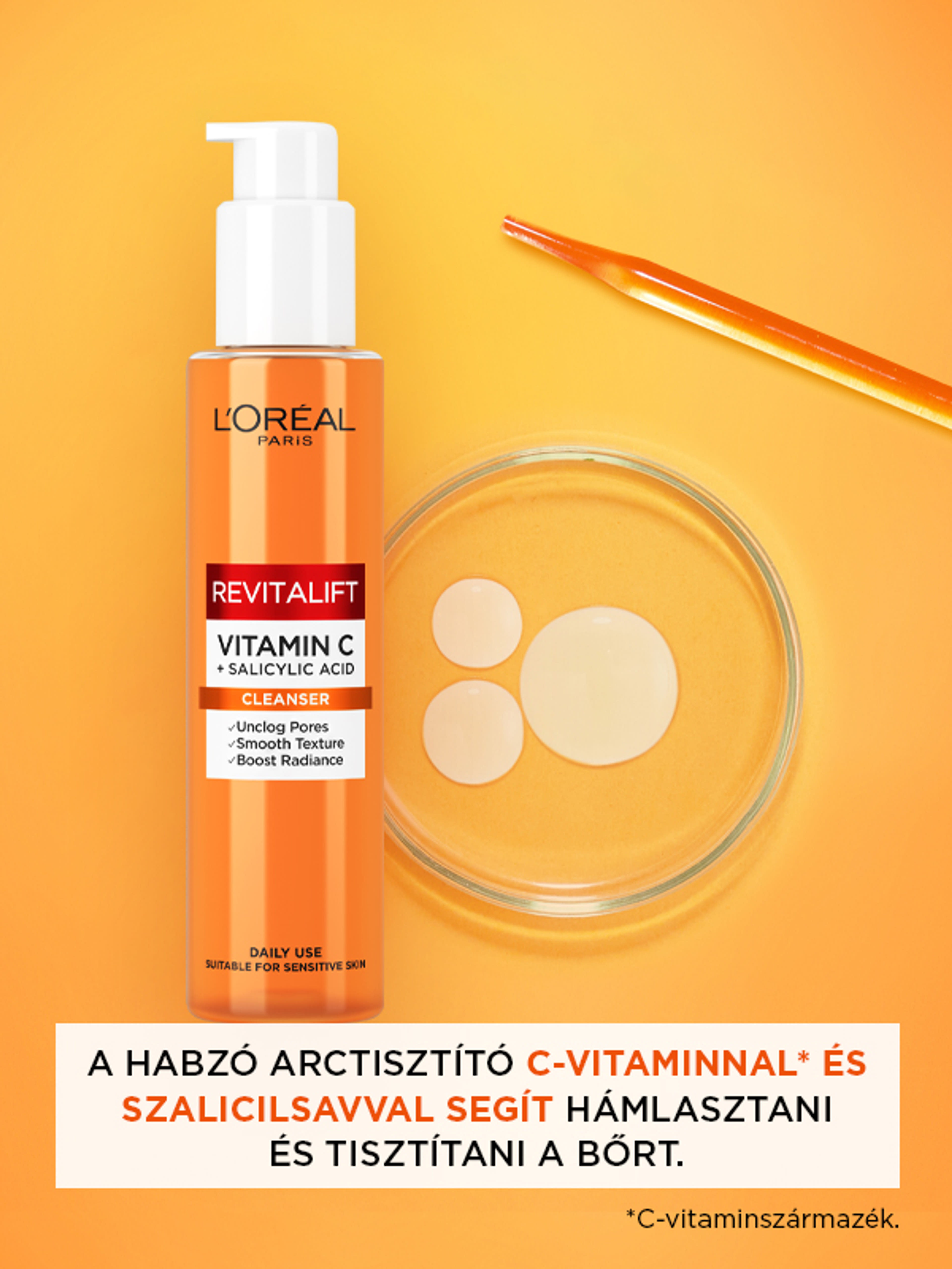 L'Oréal Paris Revitalift C-vitamin + Szalicilsav habzó arctisztító - 150 ml-3