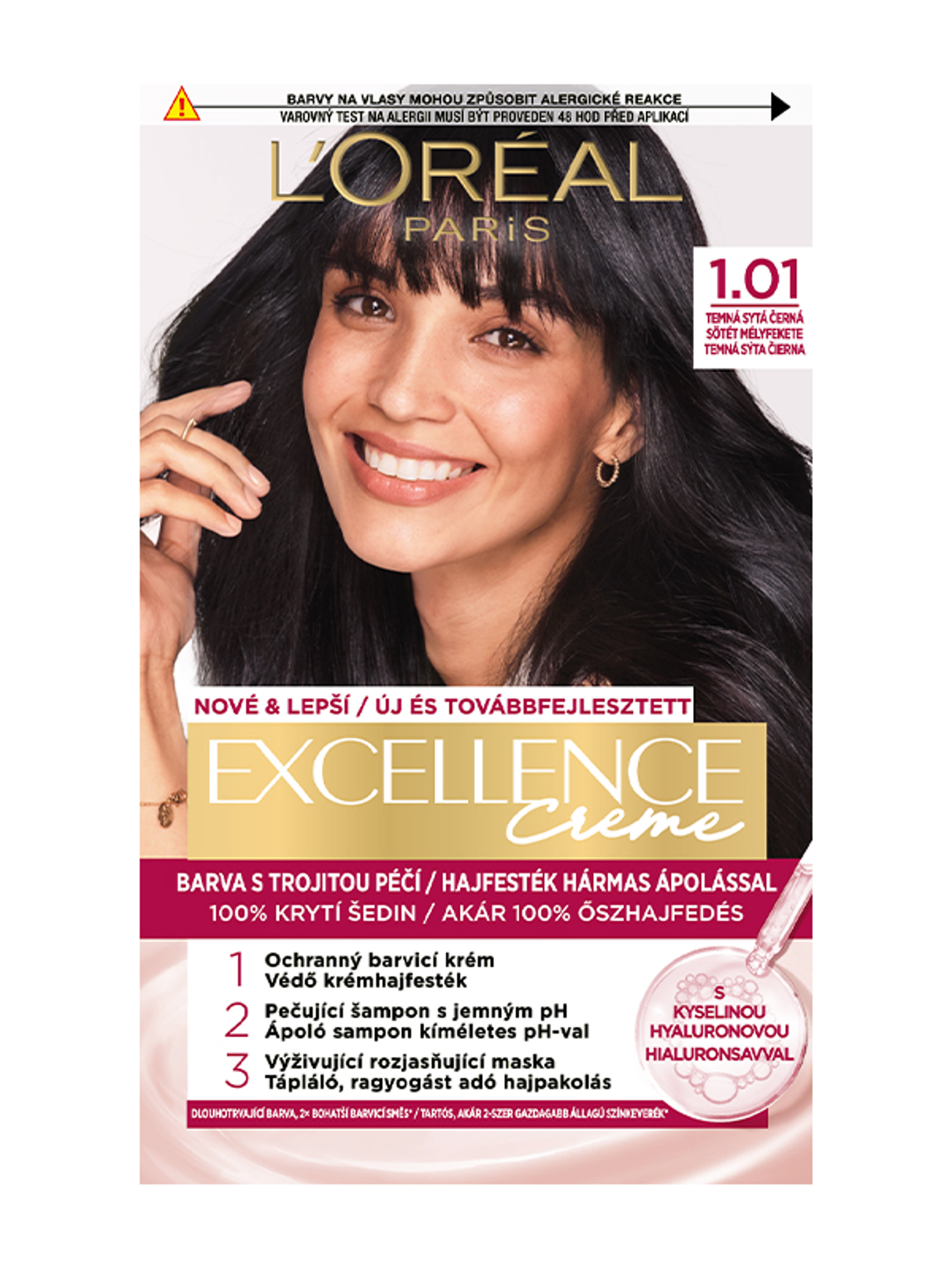 L'Oréal Paris Excellence hajfesték /1.01 fekete - 1 db