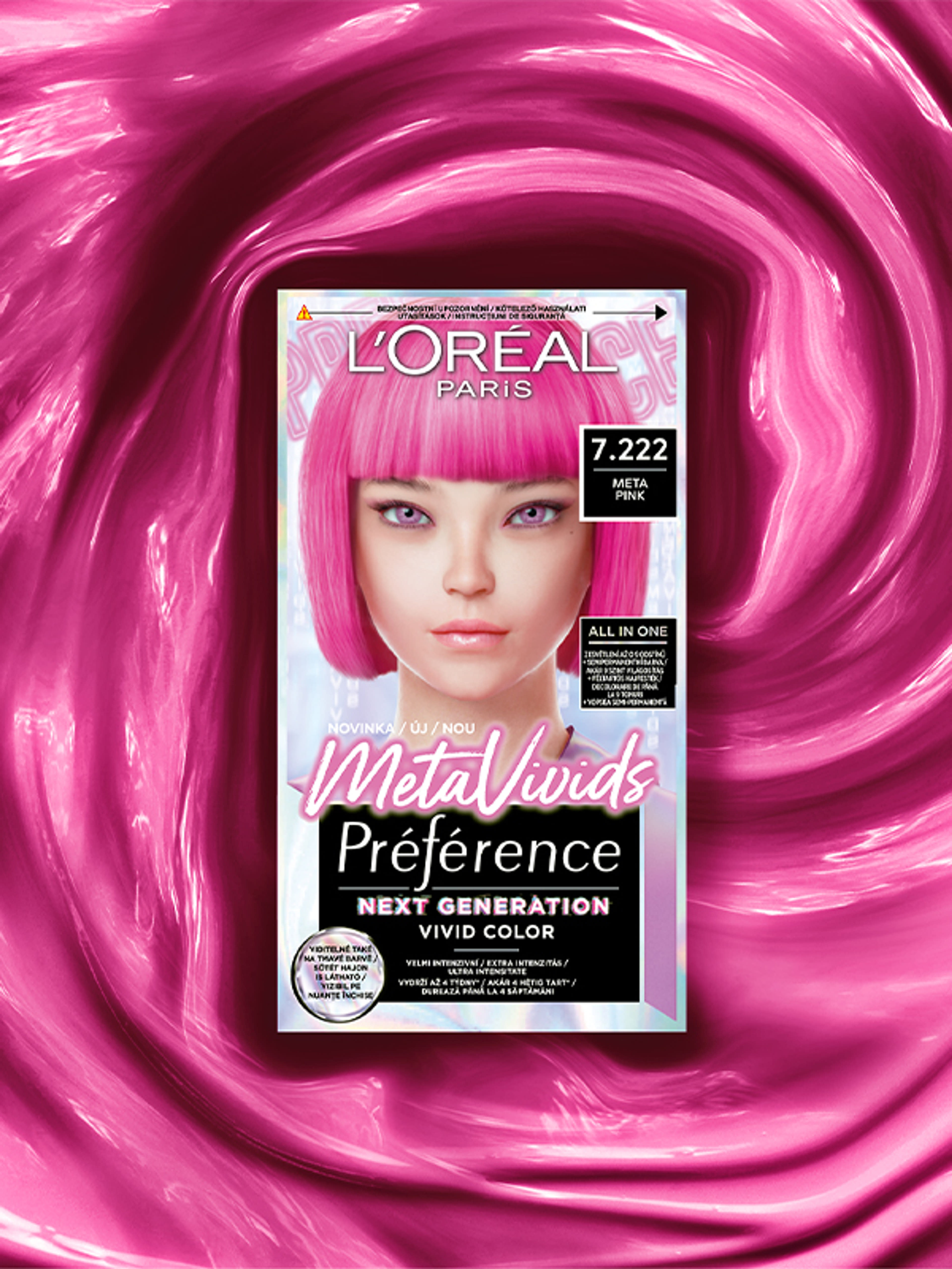 L'Oréal Paris Préférence prémium hajfesték /7.222 meta pink - 1 db-4