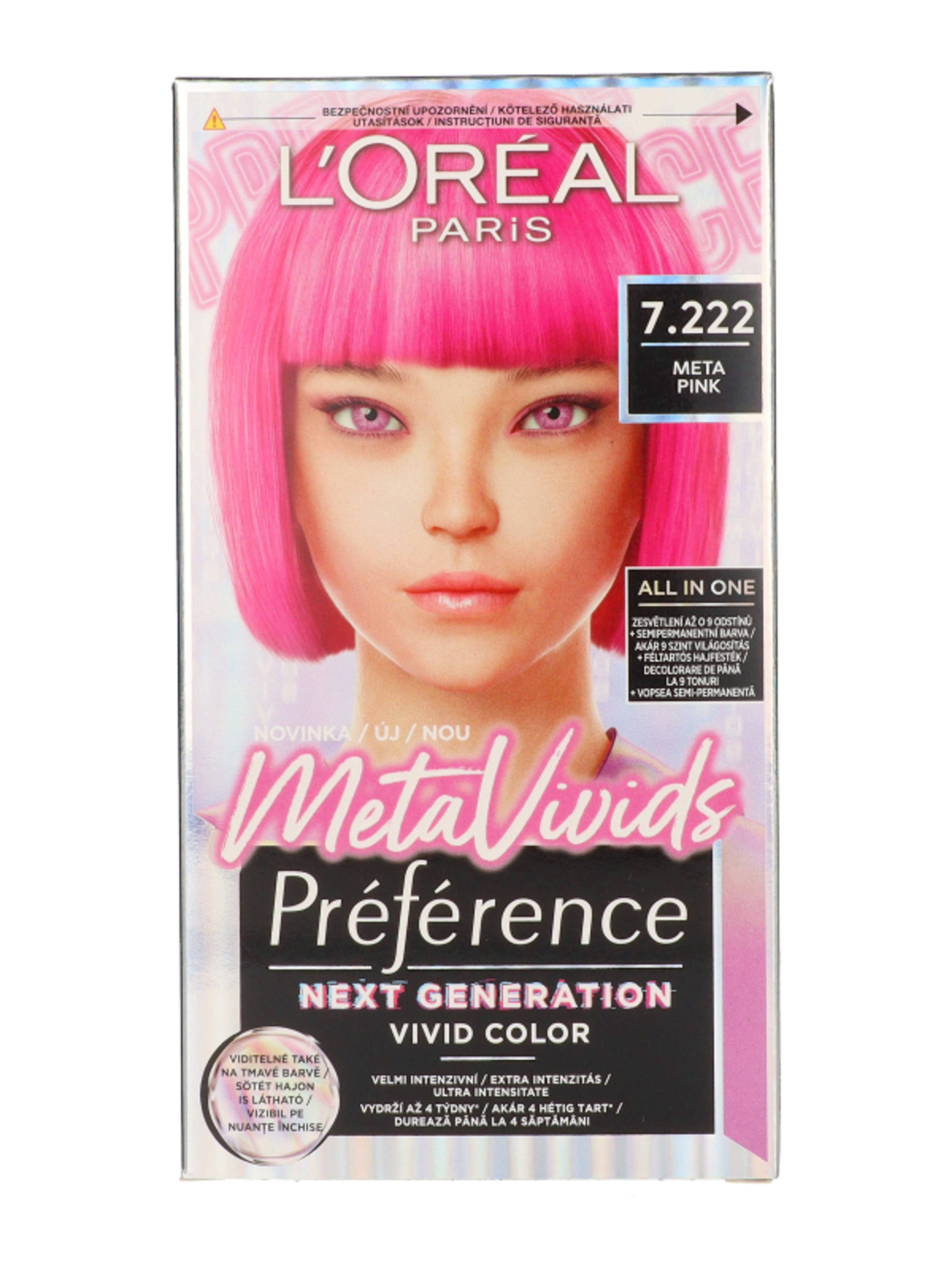 L'Oréal Paris Préférence prémium hajfesték /7.222 meta pink - 1 db-2