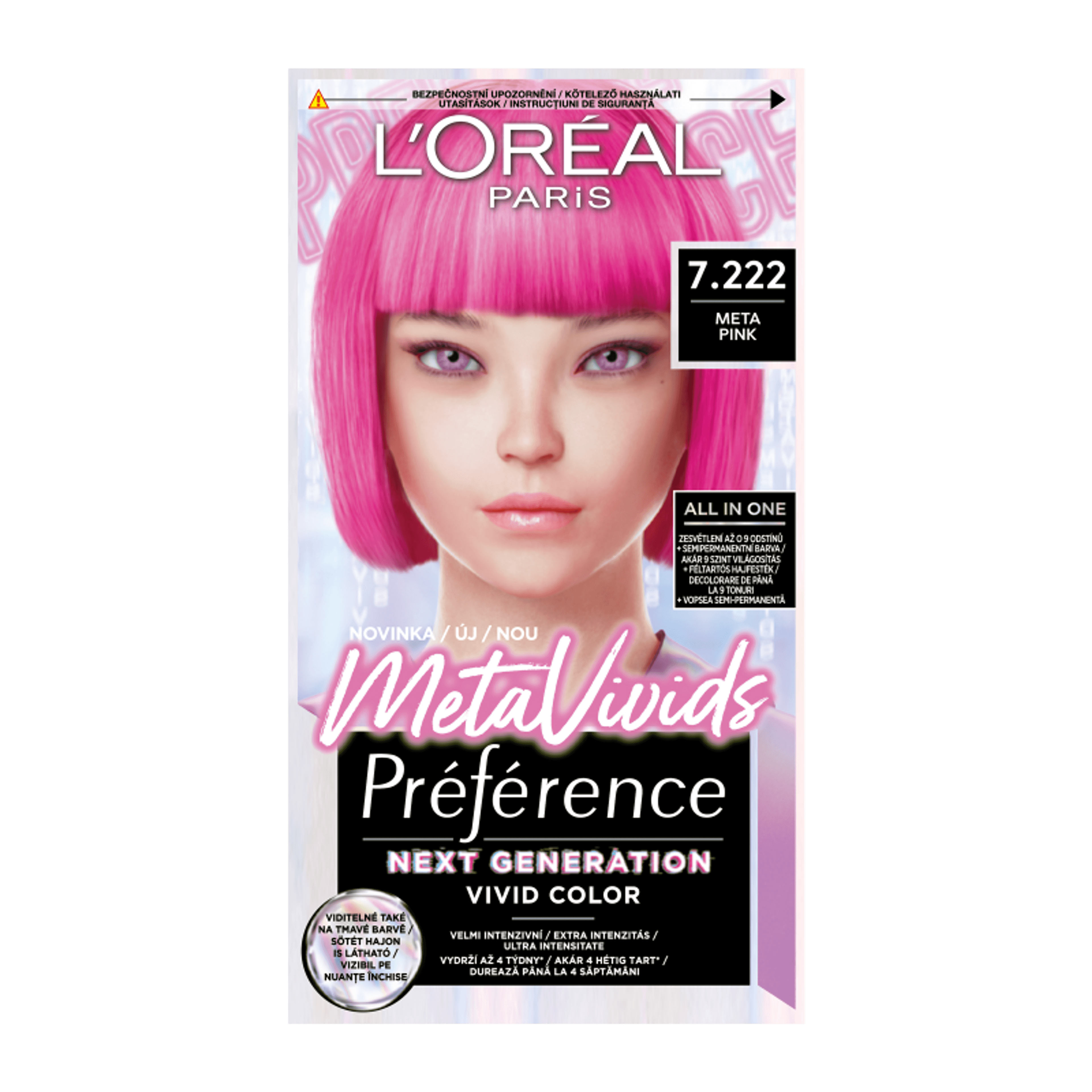 L'Oréal Paris Preférence prémium hajfesték /7.222 meta pink - 1 db
