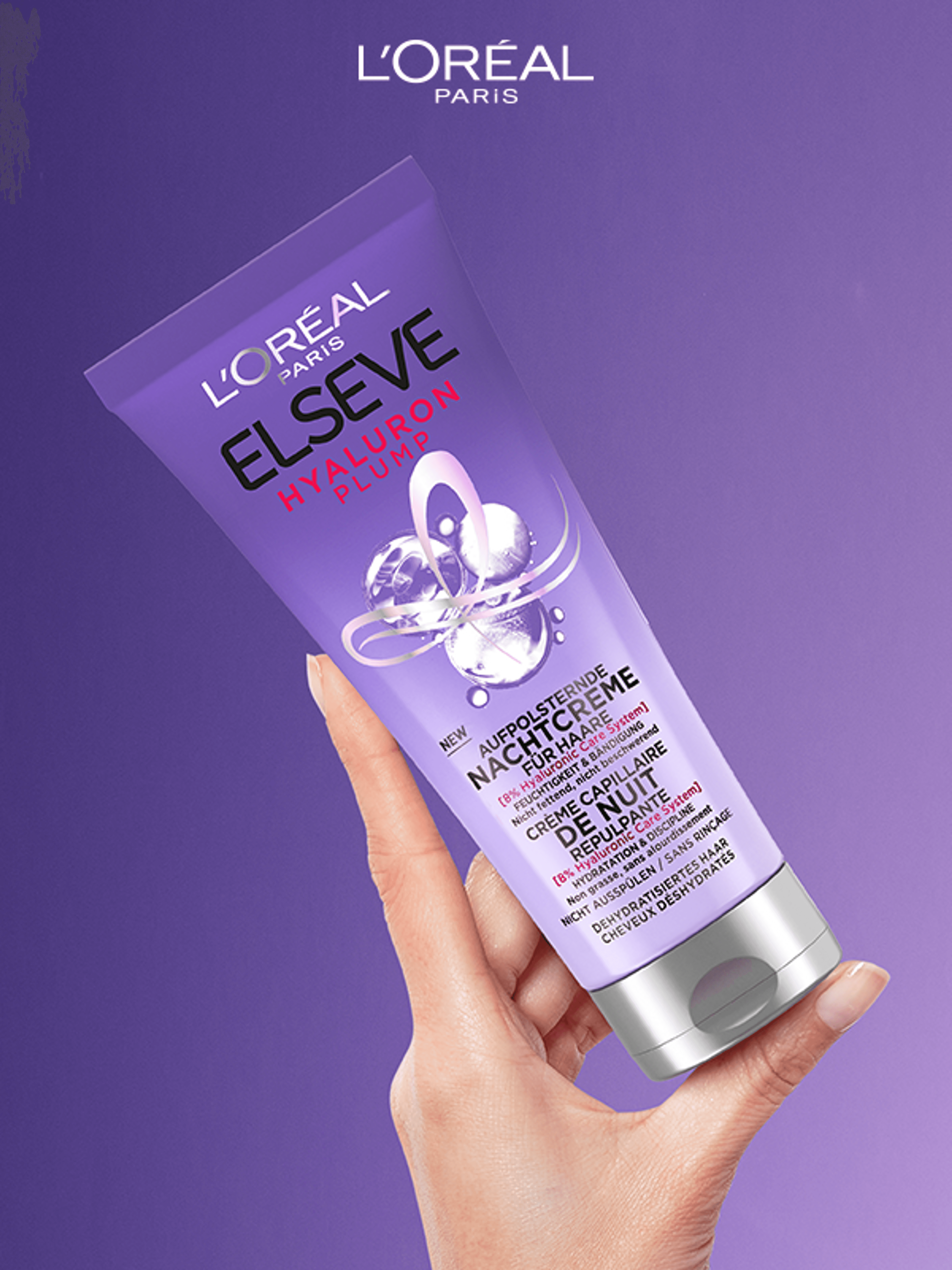 L'Oréal Paris Elseve Hyaluron Plump éjszakai ápoló krém - 200 ml-3