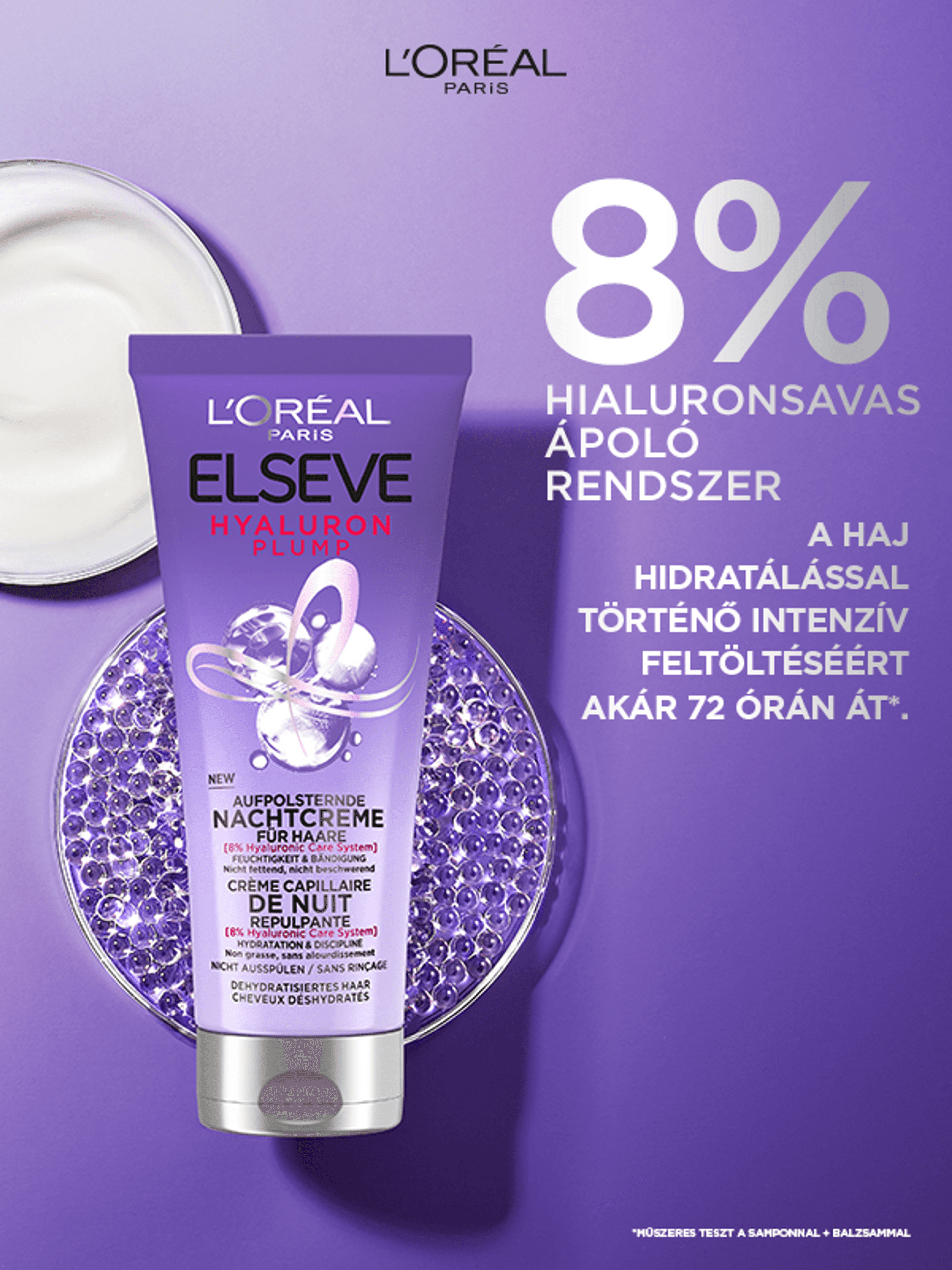 L'Oréal Paris Elseve Hyaluron Plump éjszakai ápoló krém - 200 ml-4