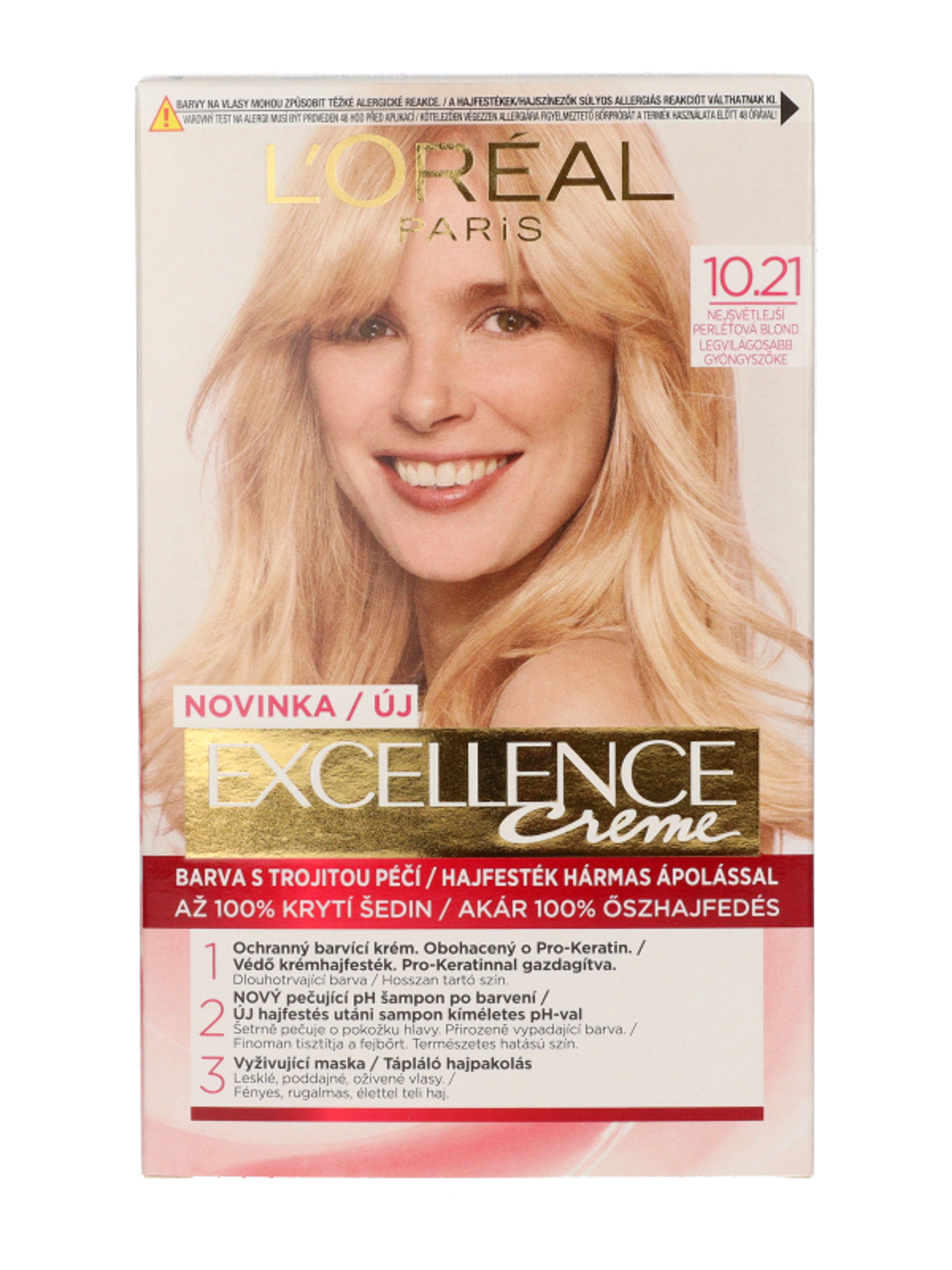 L'Oréal Paris Excellence hajfesték 10.21 /light pearl blond - 1 db