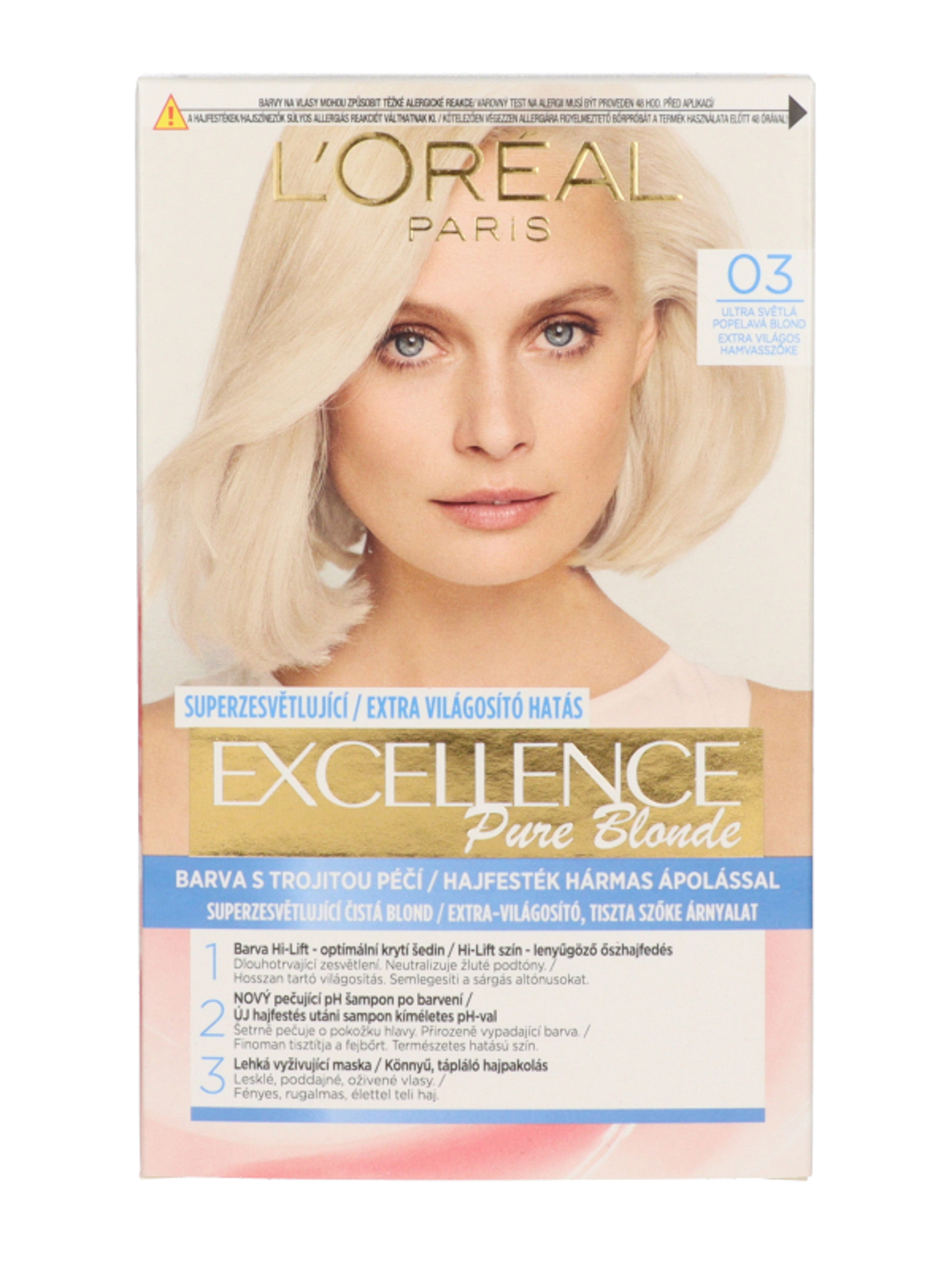 L'Oréal Paris Excellence hajfesték /03 ultra-light ash blond - 1 db
