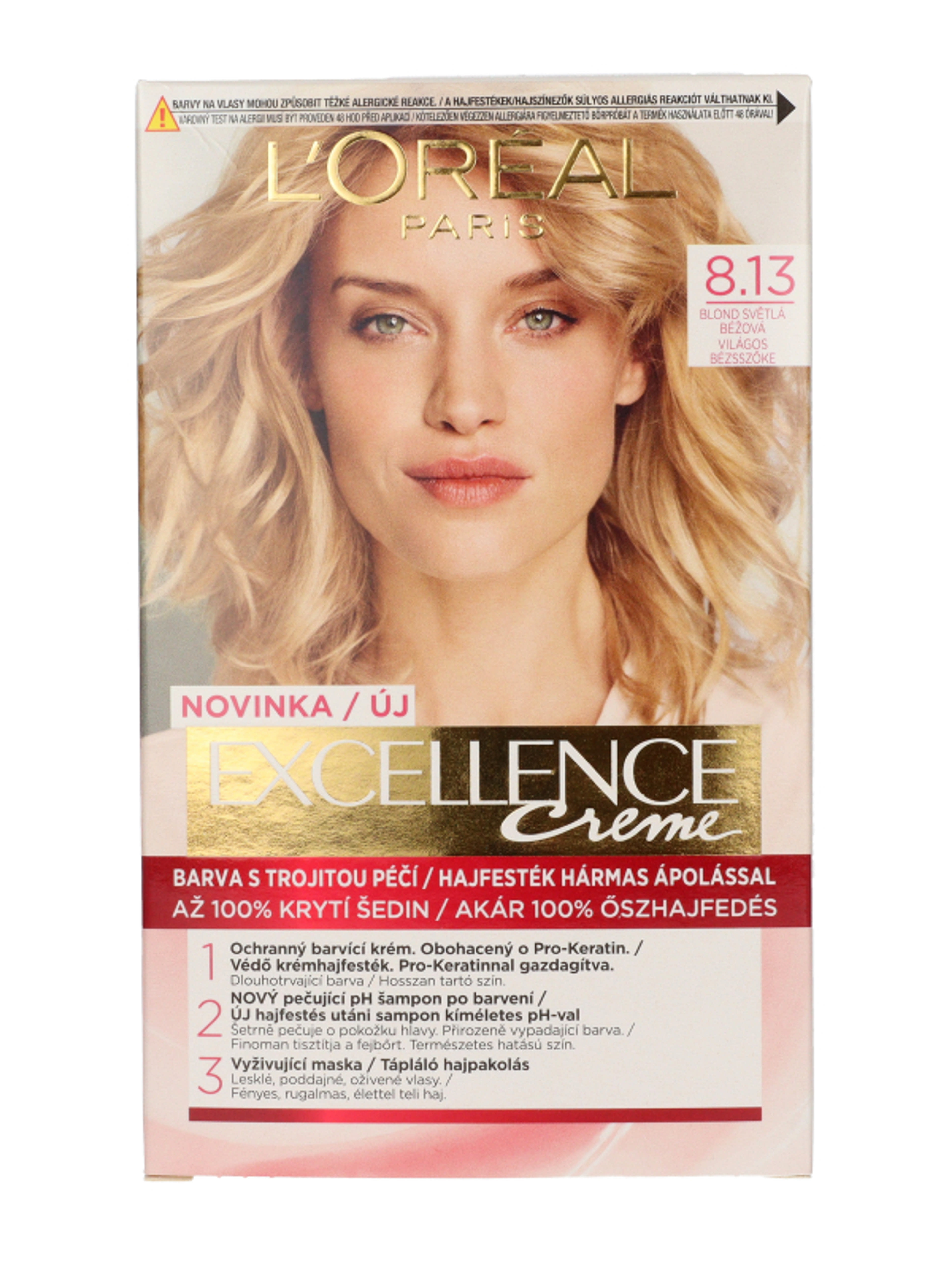 L'Oréal PAris Excellance hajfesték 8.13 /light beige blond - 1 db