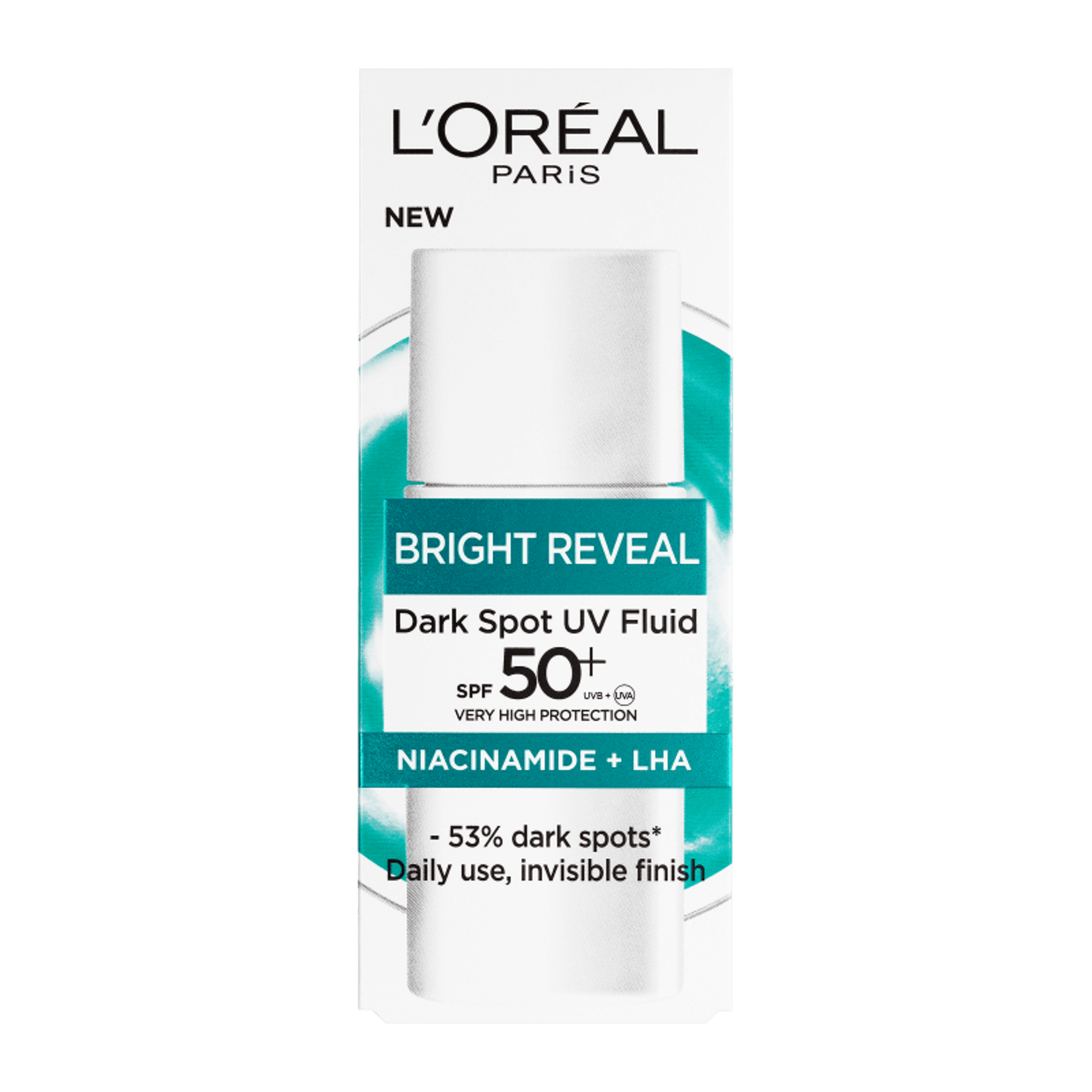L'Oréal Paris Bright Reveal mindennapos UV-sugárzás és sötét foltok elleni fluid SPF 50+ - 50 ml