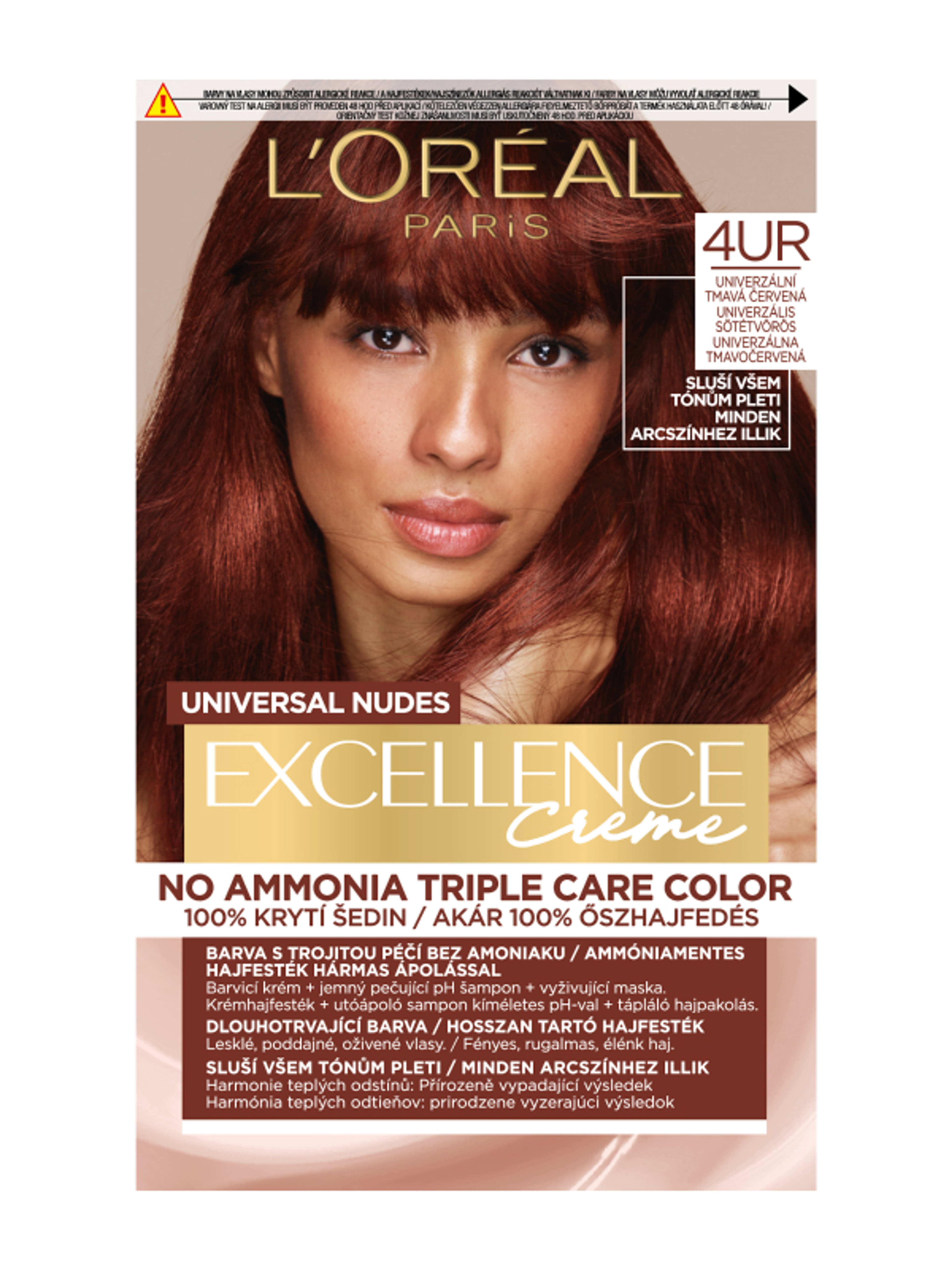 L'Oréal Paris Excellence Universal Nudes hajfesték /4U sötét vörös - 1 db