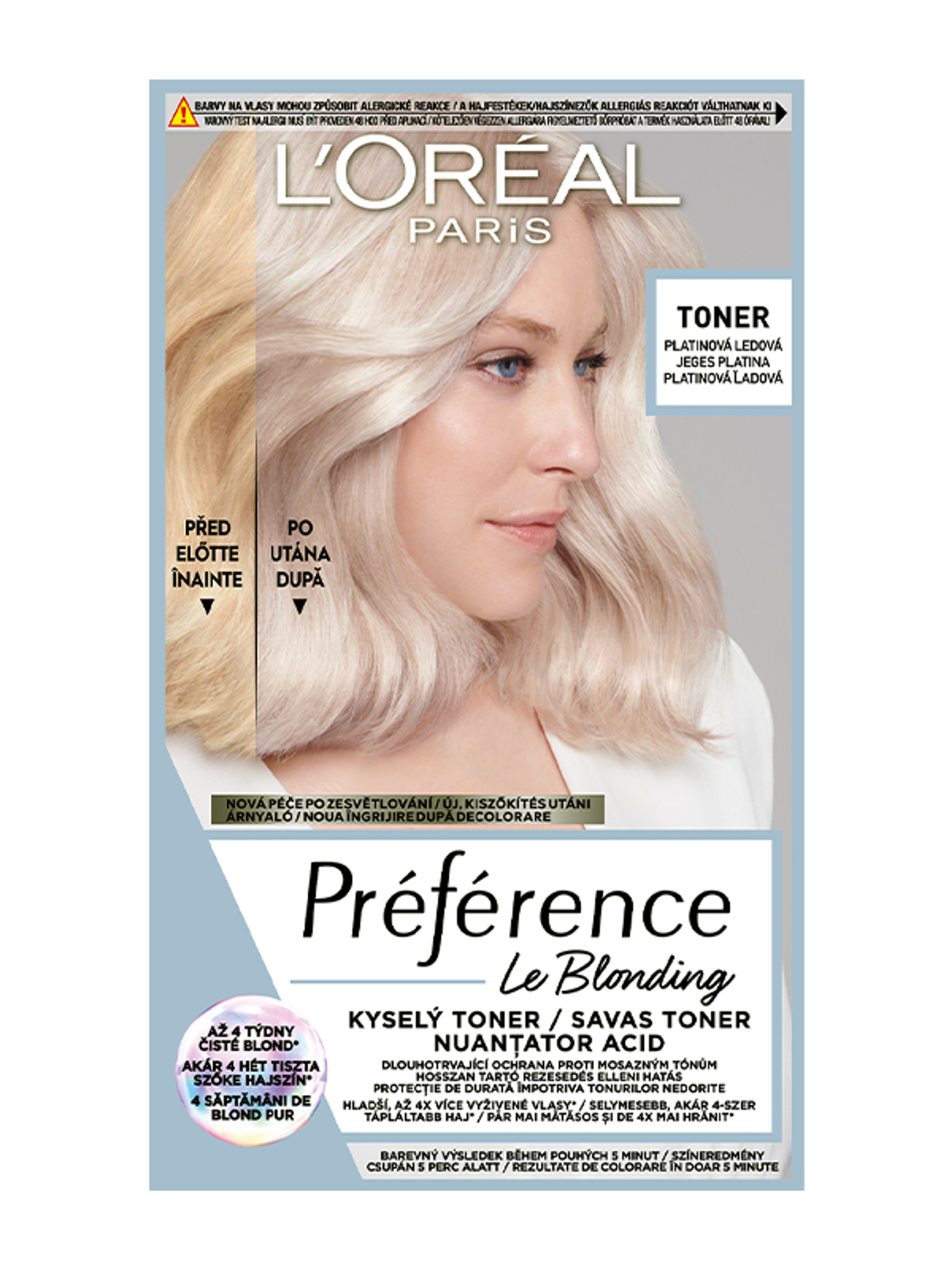 L'Oréal Paris Préférence toner /01 Plat Ice - 1 db