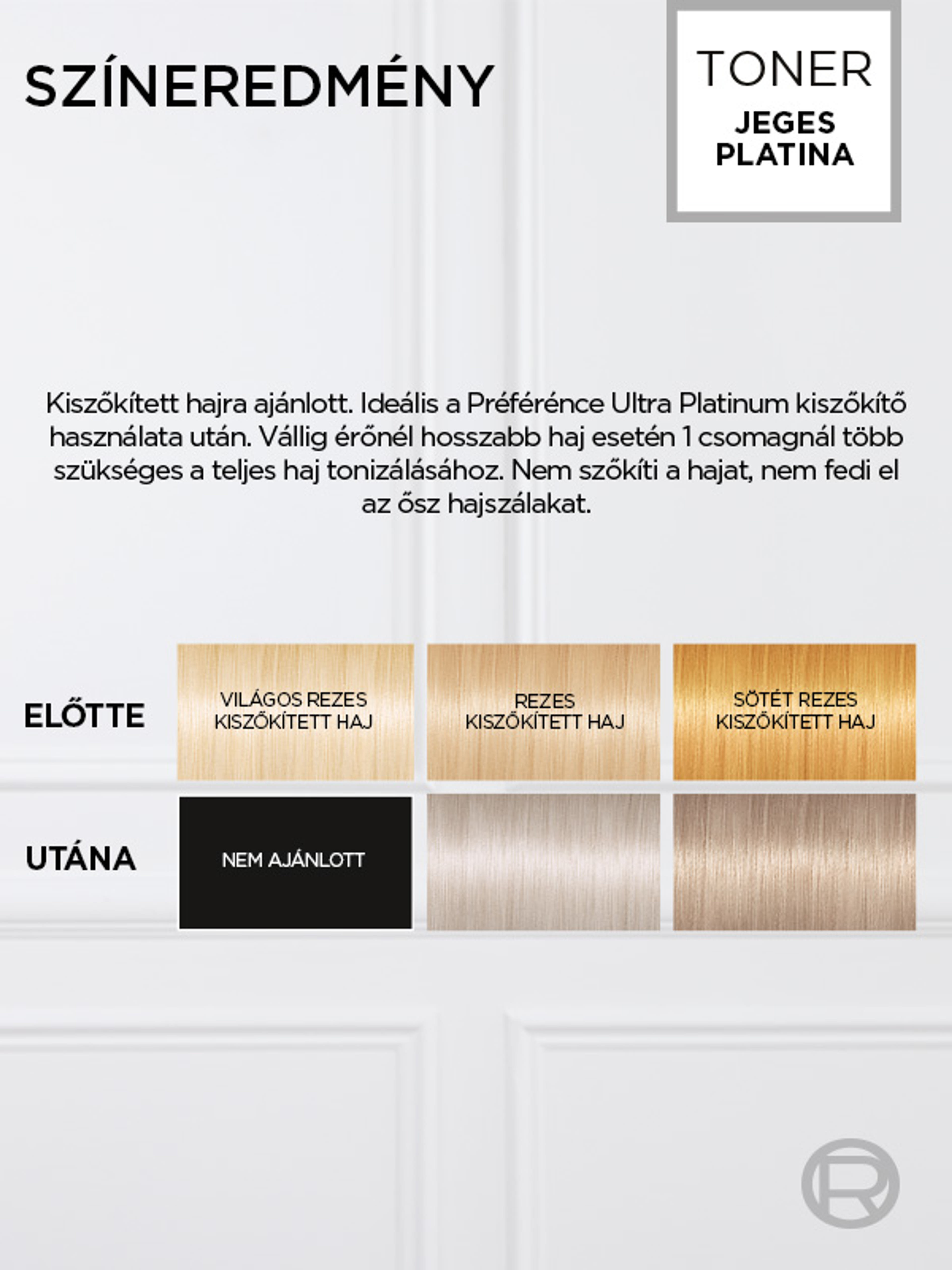 L'Oréal Paris Préférence toner /01 Plat Ice - 1 db-9
