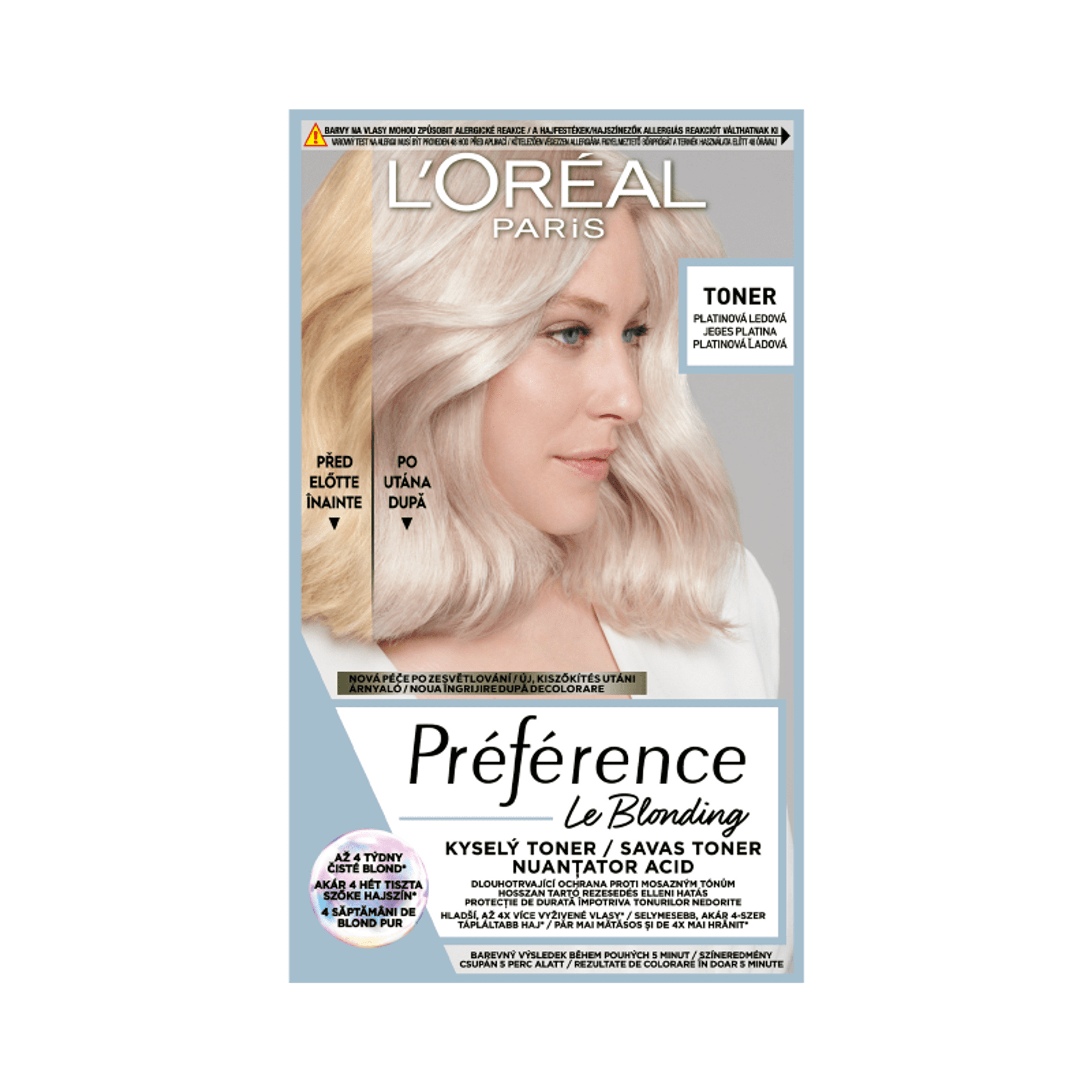 L'Oréal Paris Préférence Toner hajfesték /jeges platina - 1 db