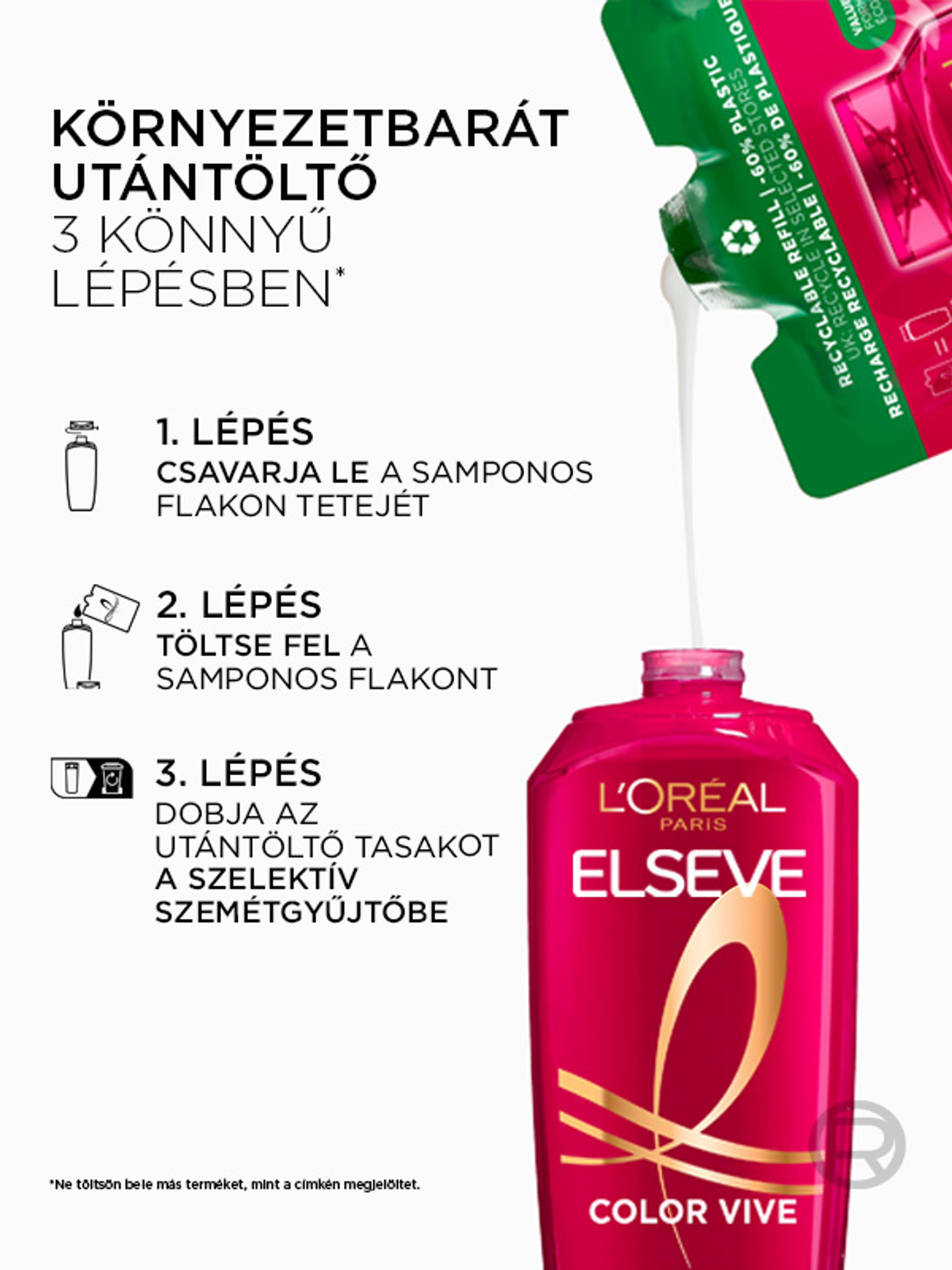 L'Oréal Paris Elseve Color Vive sampon utántöltő - 250 ml-3