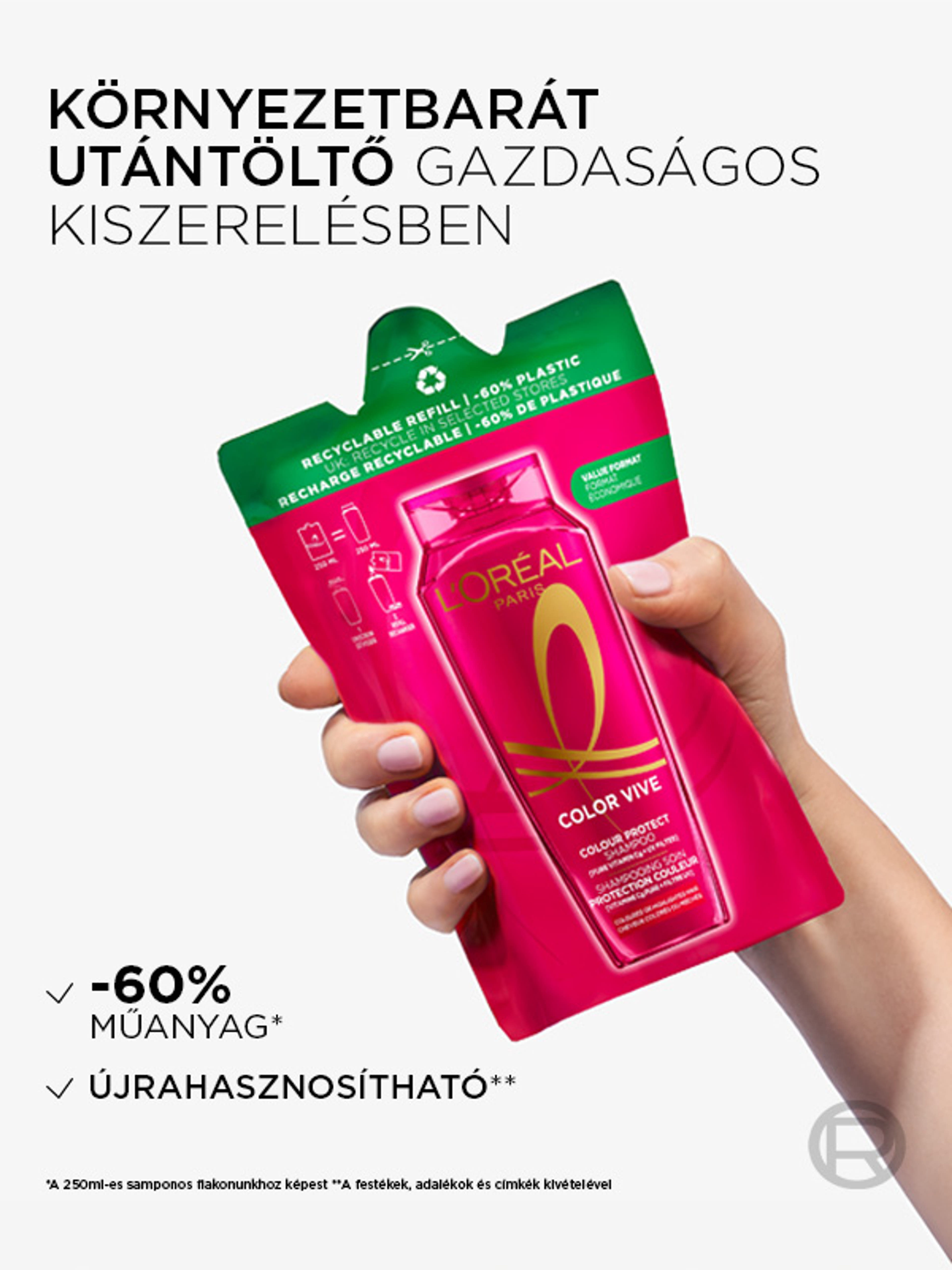 L'Oréal Paris Elseve Color Vive sampon utántöltő - 250 ml-4