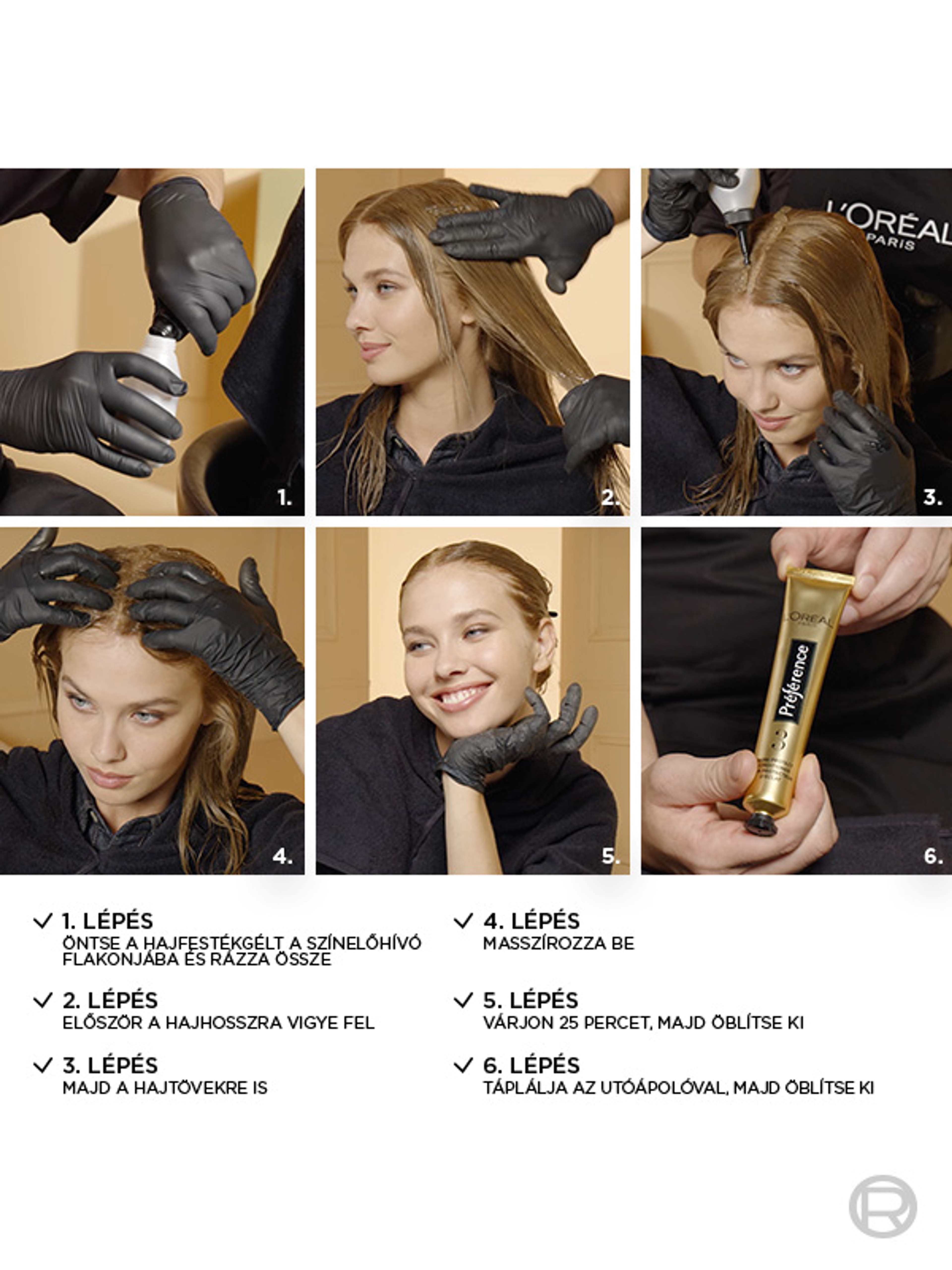 L'Oréal Paris Préférence tartós hajfesték /6.0 sötét szőke - 174 ml-6
