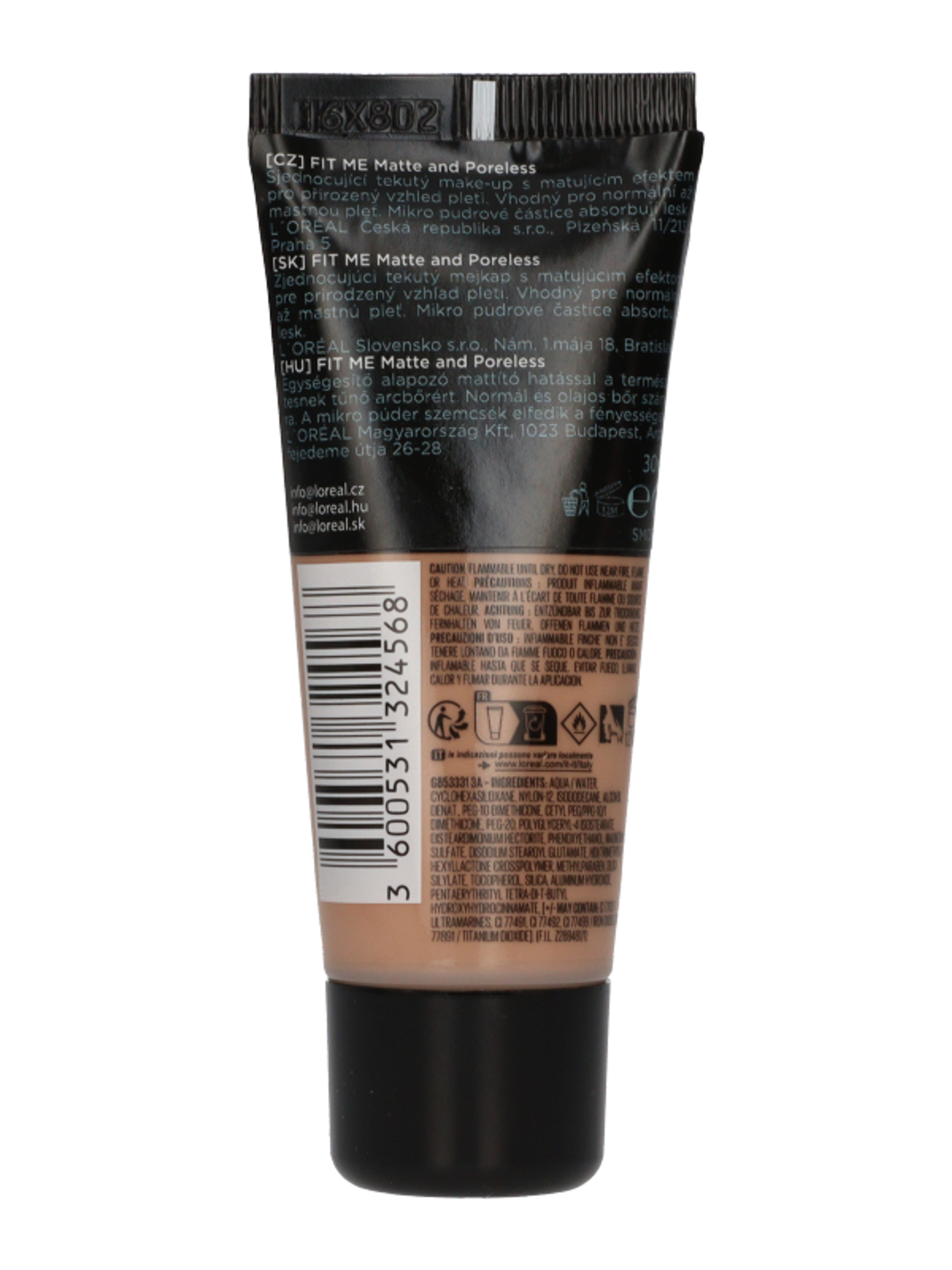 Maybelline Fit Me! Matte + Poreless alapozó /230 Natural Buff - 1 db-3