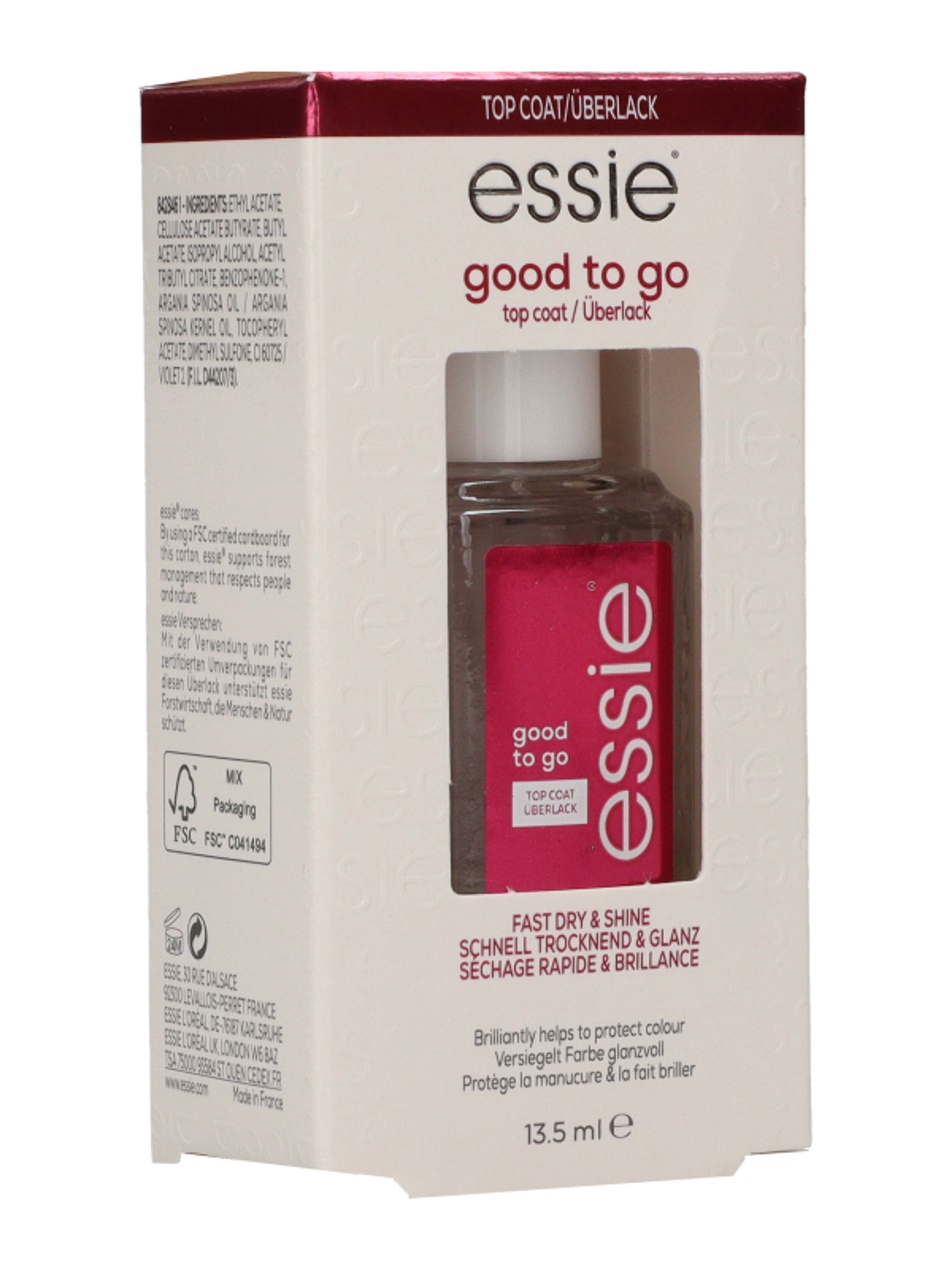 Essie Top Coat To Go fedőlakk - 1 db-5