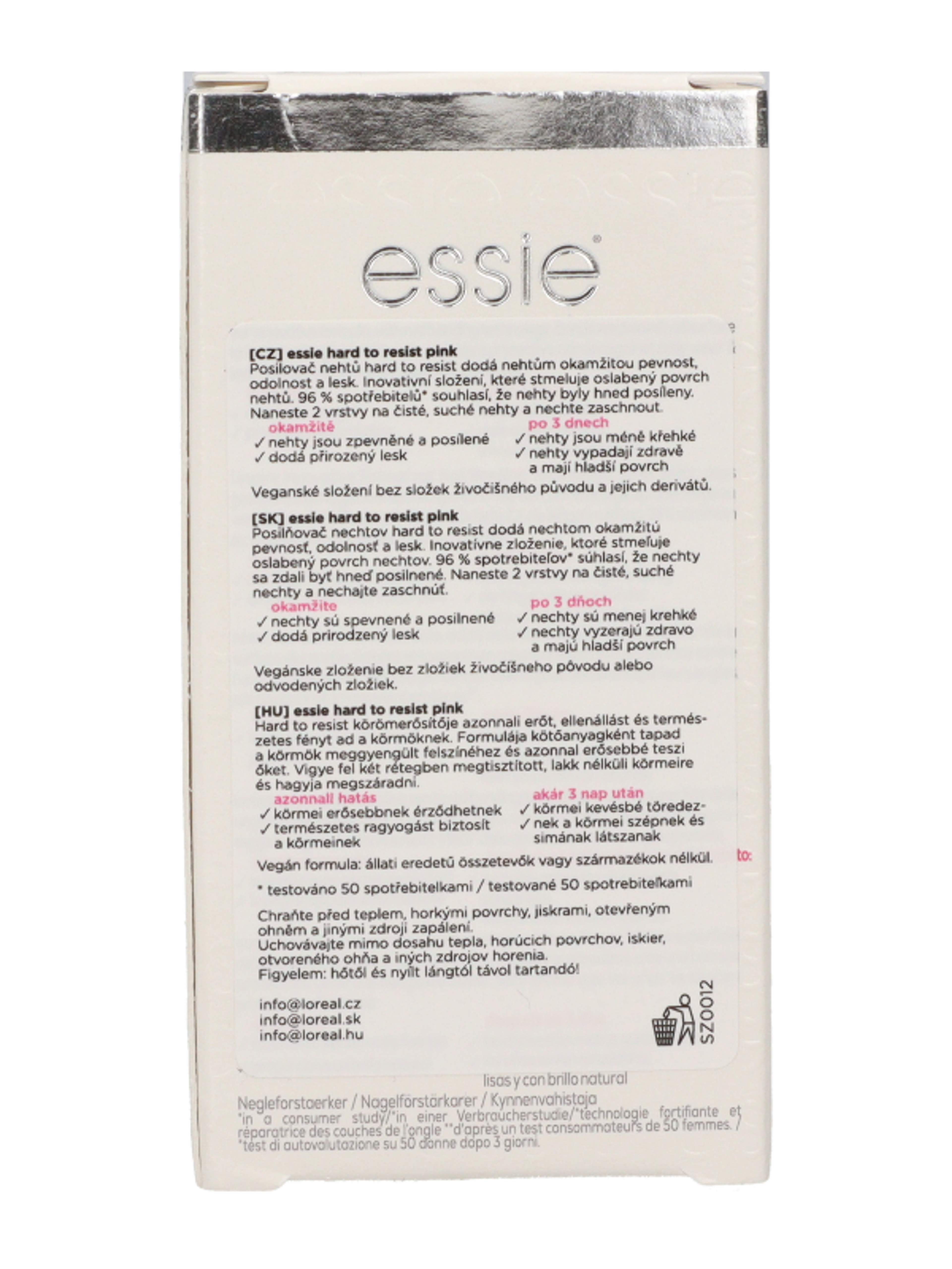 Essie Hard To Resist Pink körömerősítő - 1 db-3