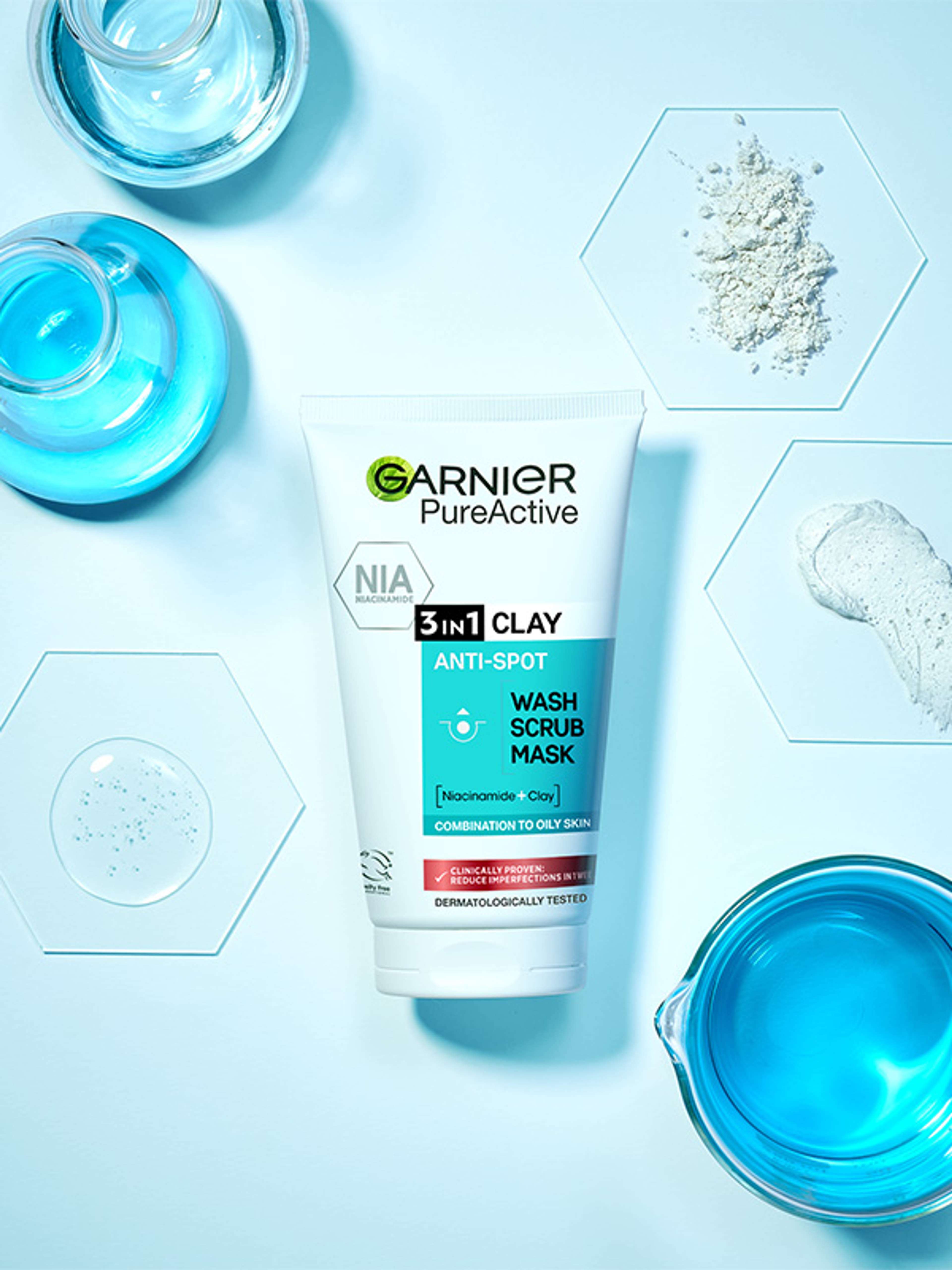 Garnier Skin Naturals Pure 3in1 arctisztító gél - 150 ml-2